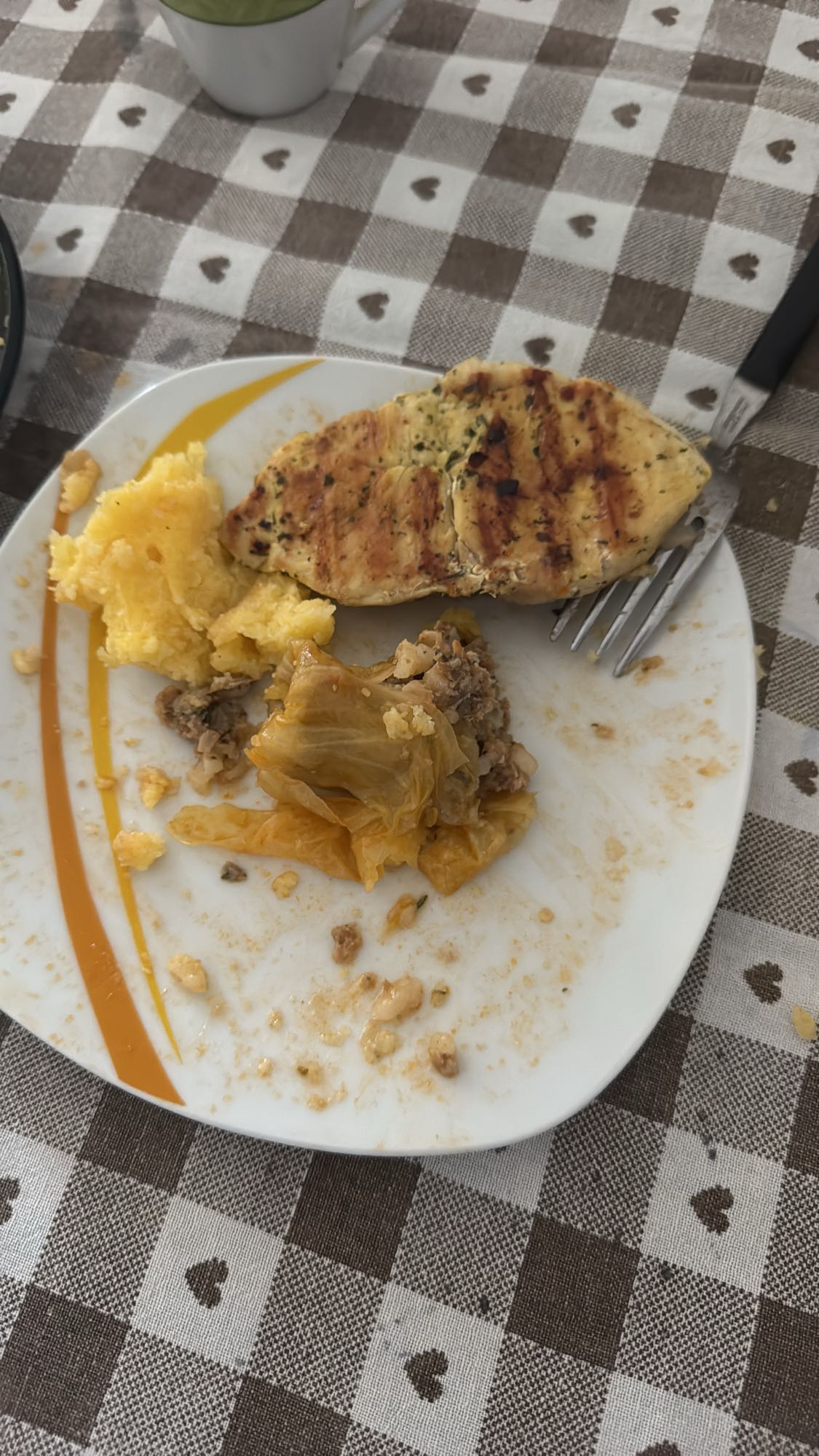 Grilované kuřecí s polentou