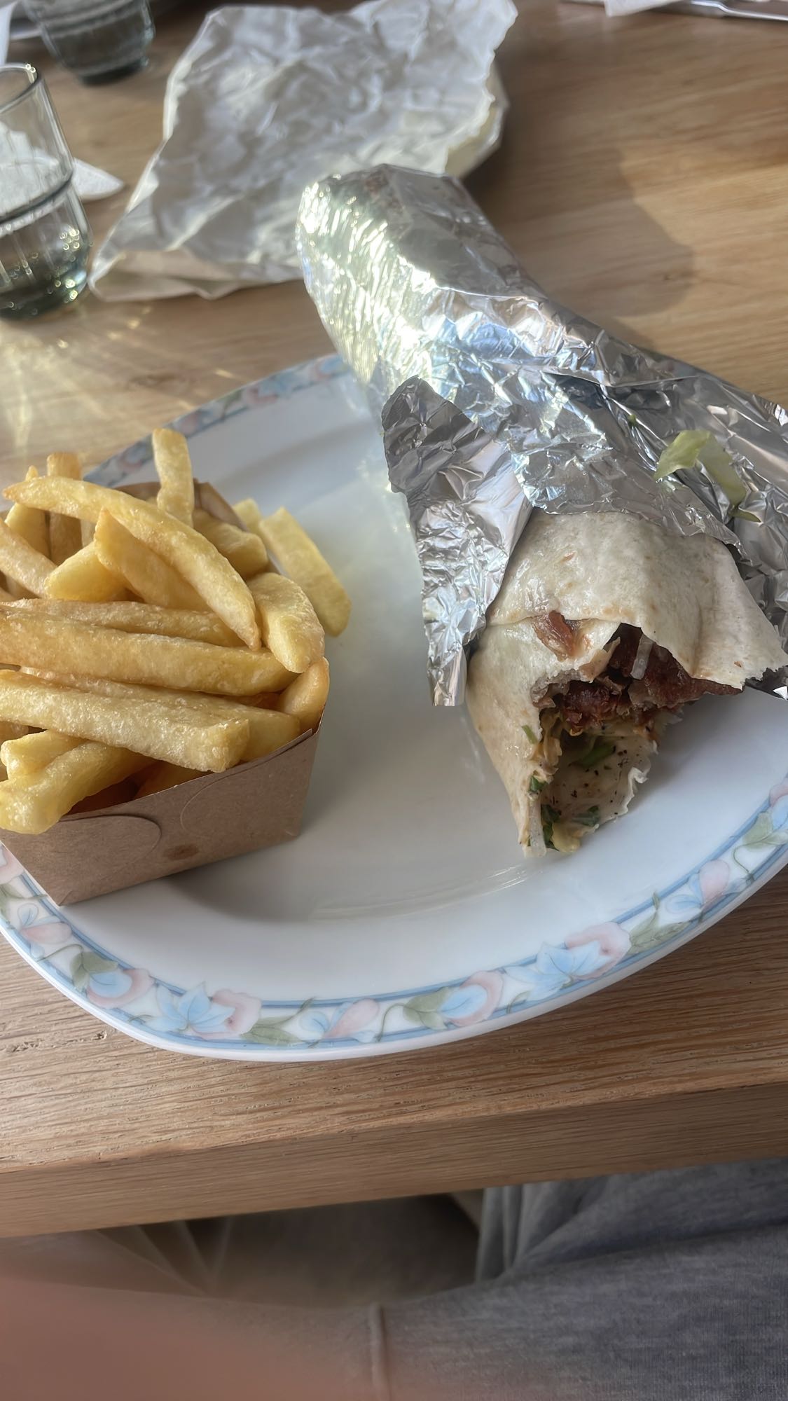 döner wrap met friet