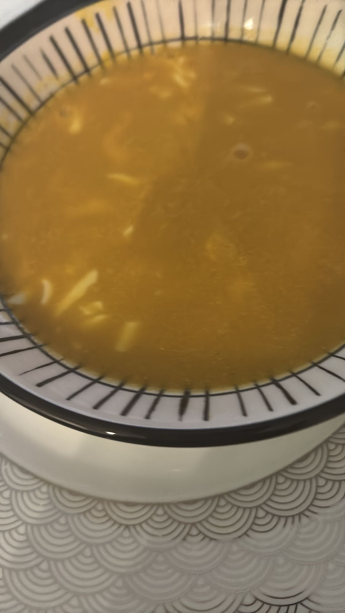 Soupe au vermicelle et potimarron