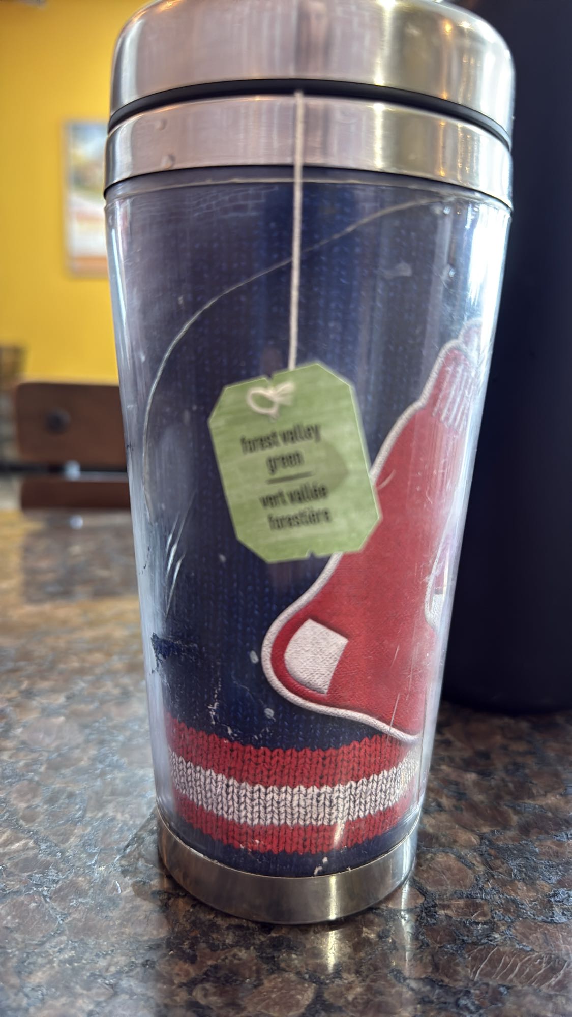 thé vert en gobelet