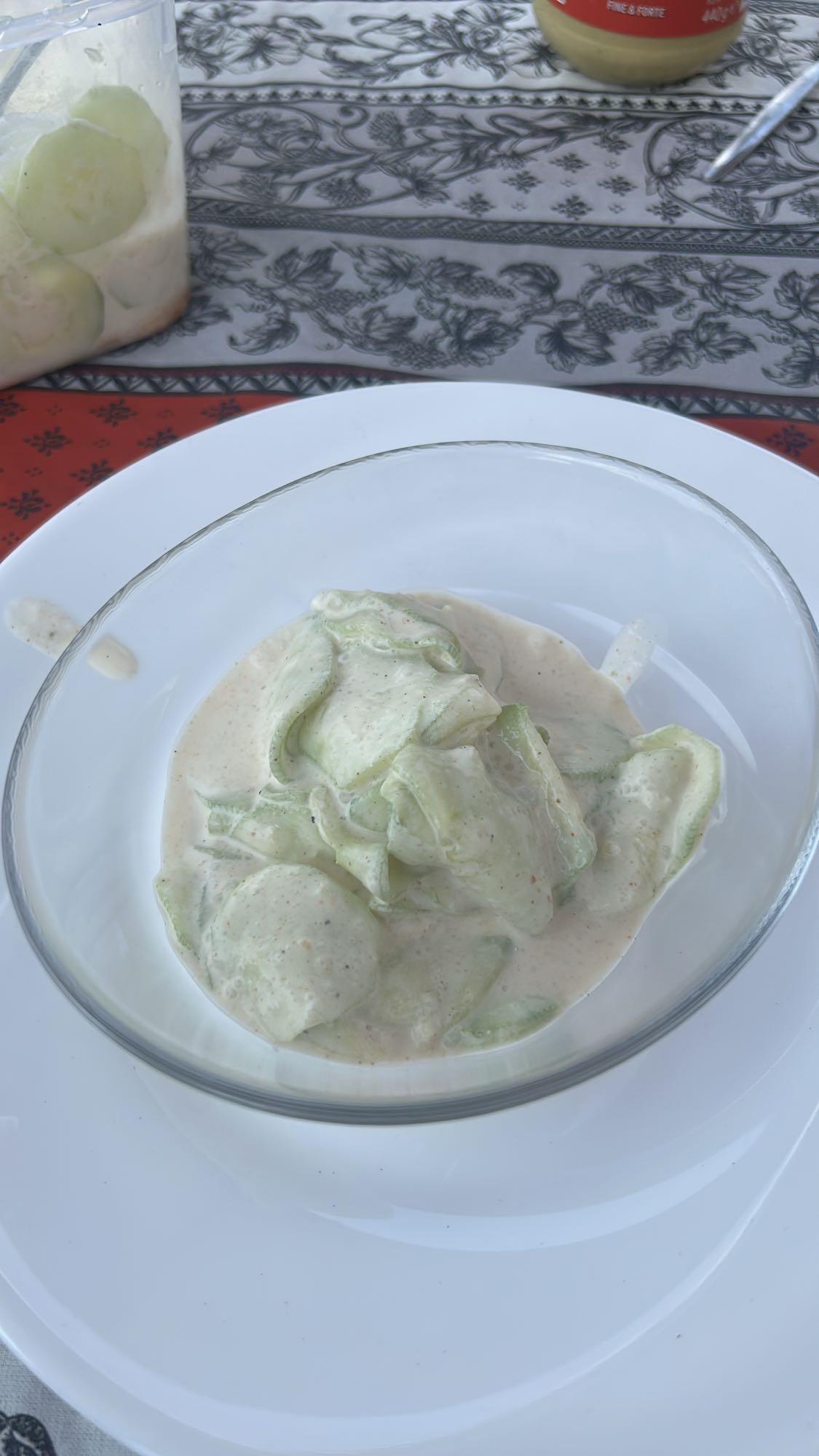 salade concombre crème