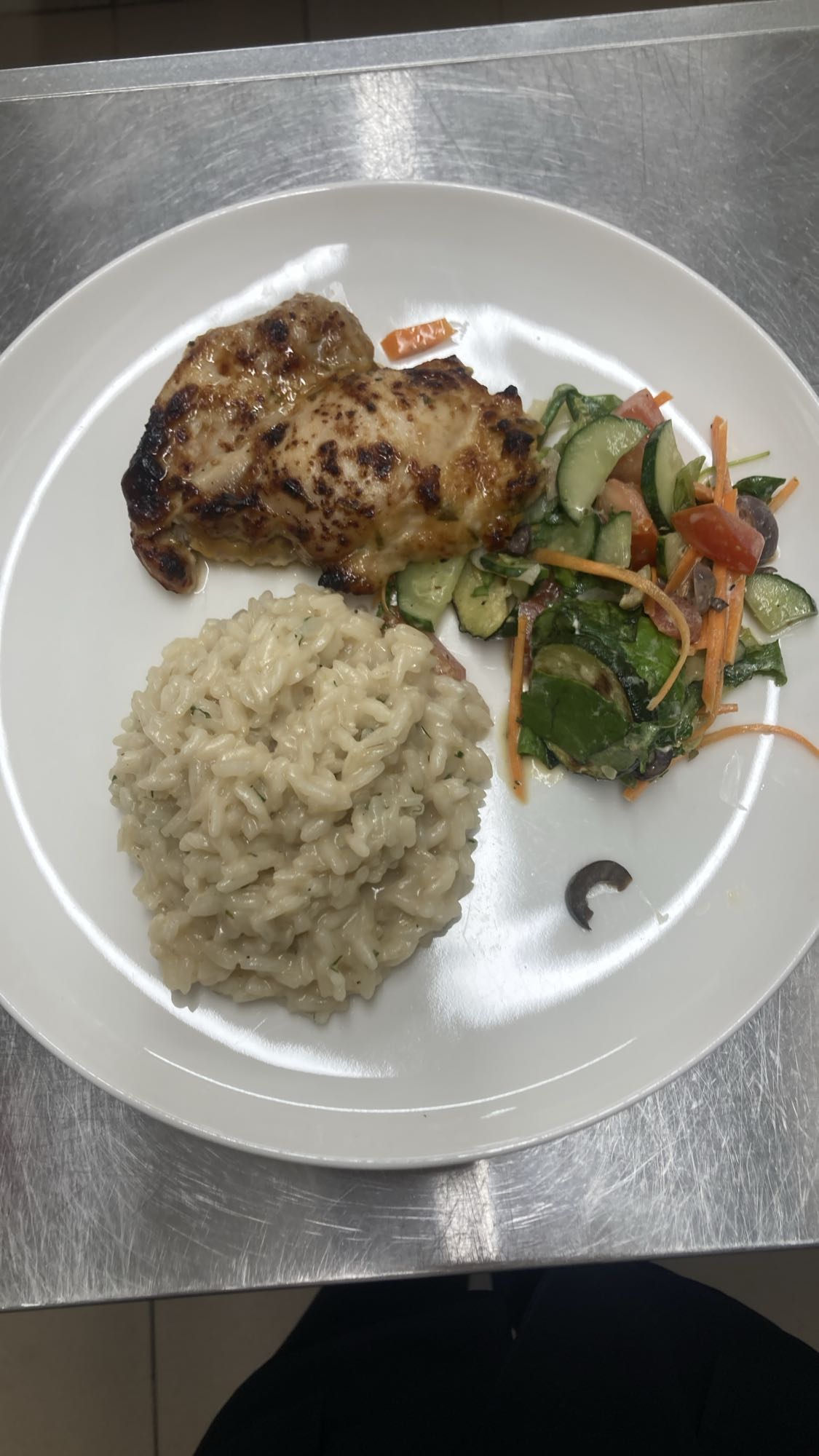 Grilled Chicken with Risotto