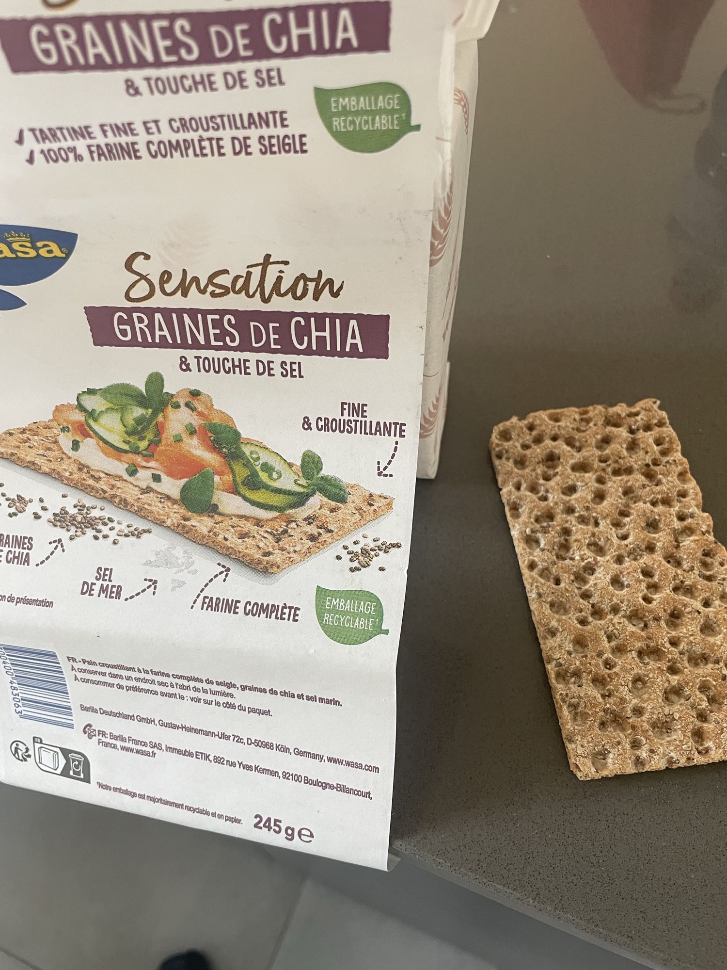 Tartine chia croustillante