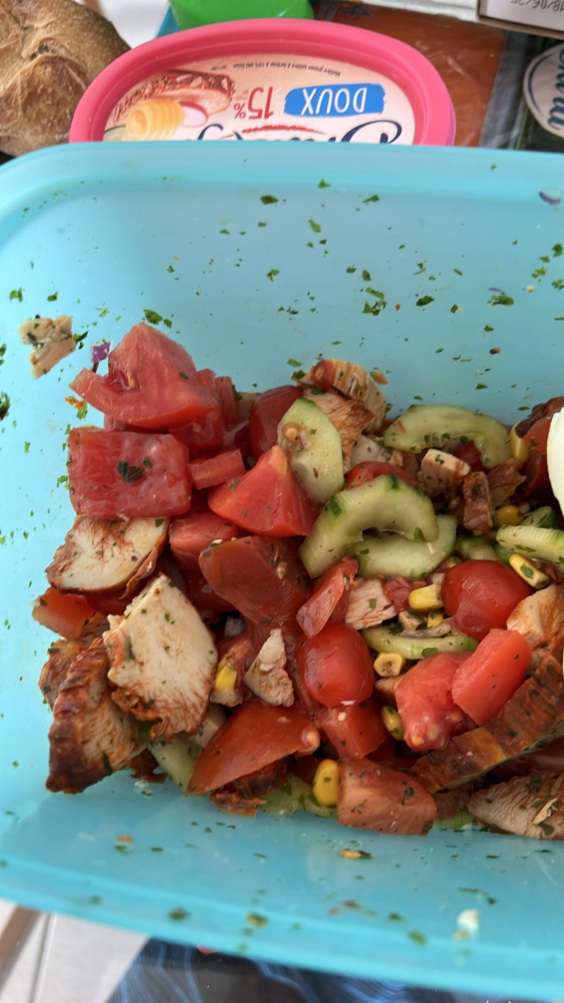 Salade poulet légumes