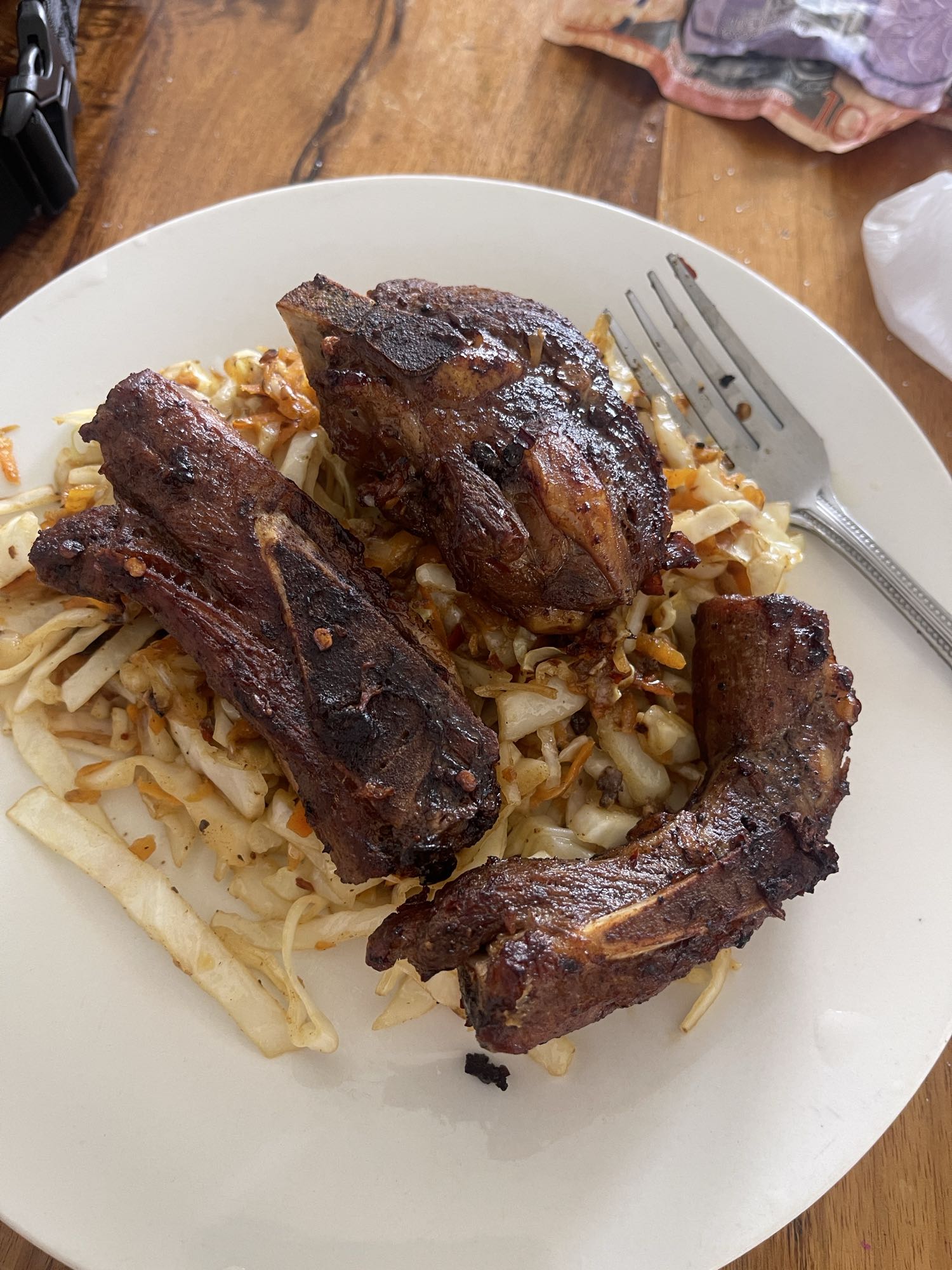 Costillas con repollo