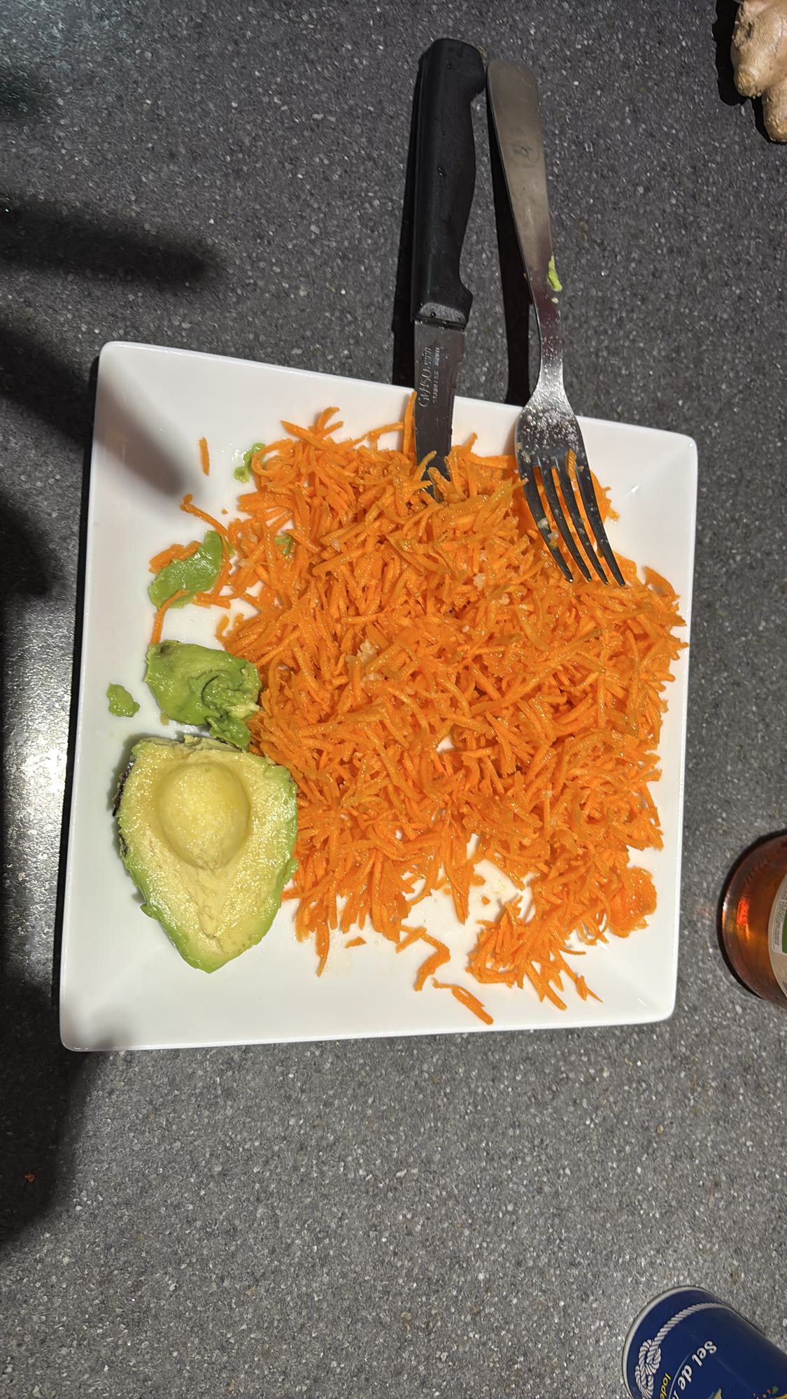 Salade carotte avocat