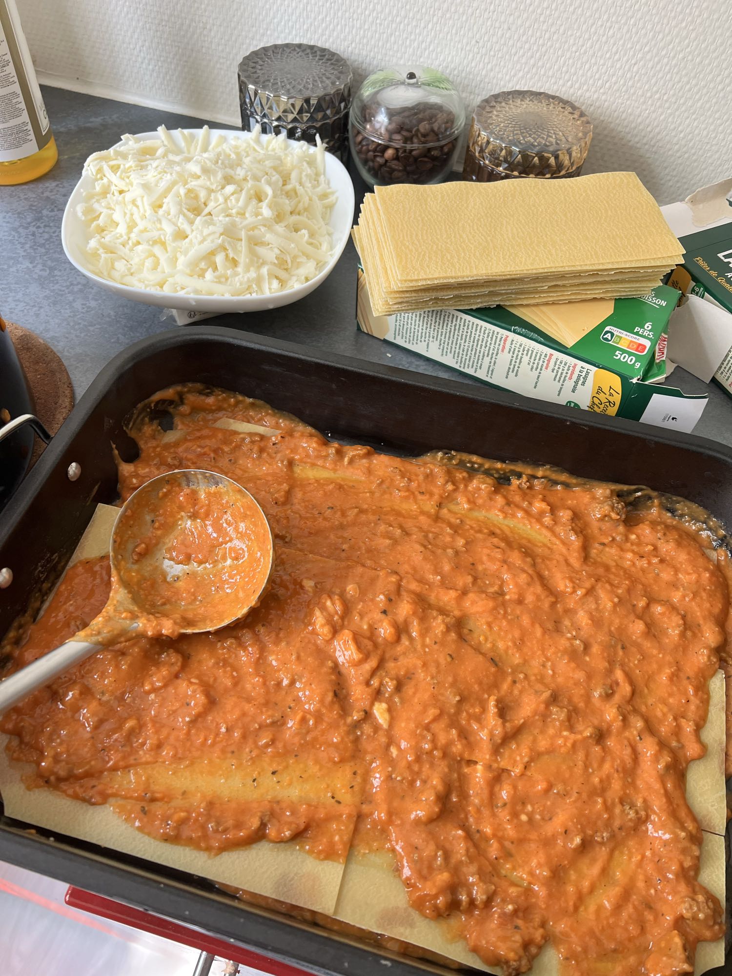 Lasagne prep