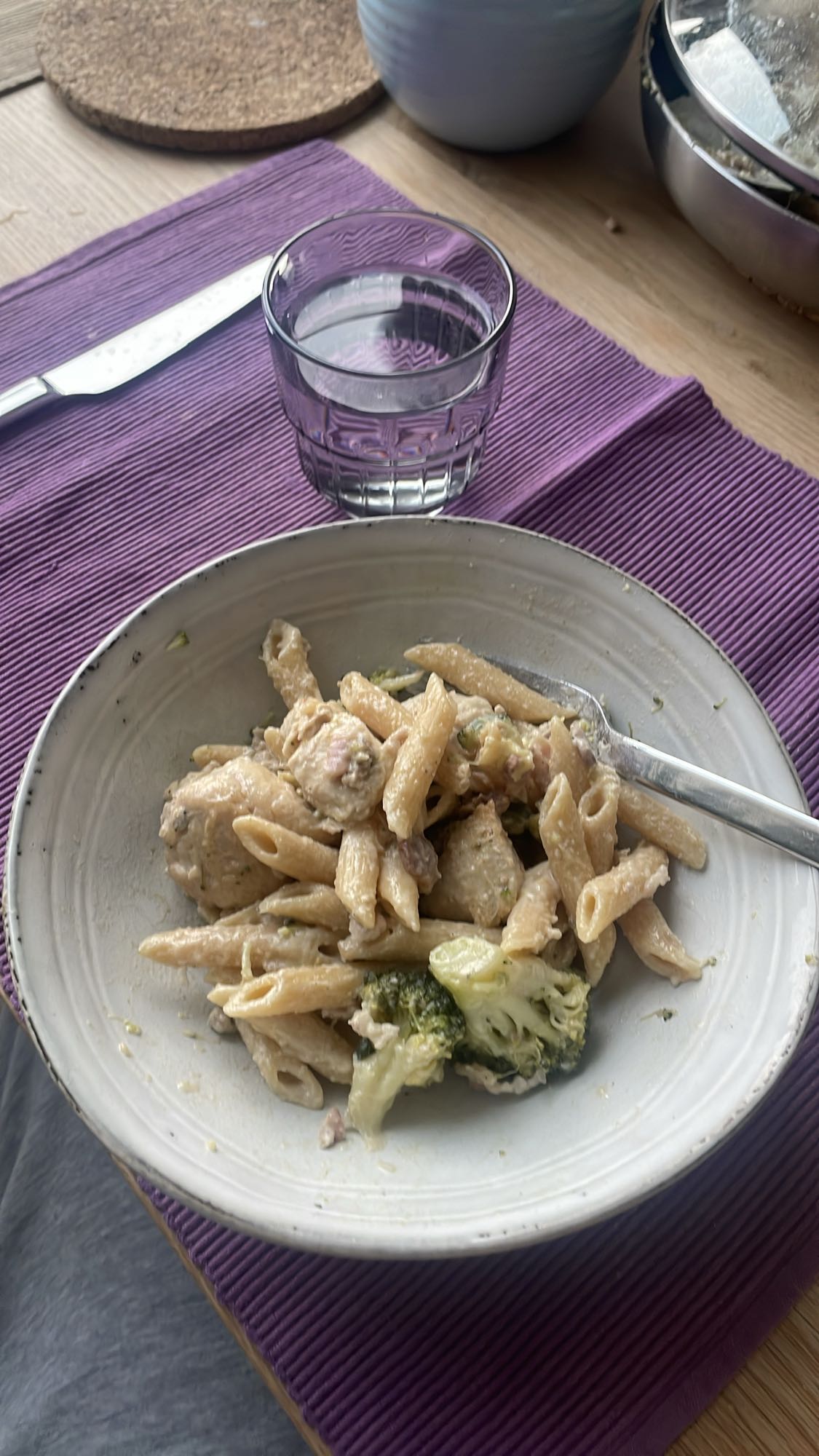 Pasta met kip en broccoli