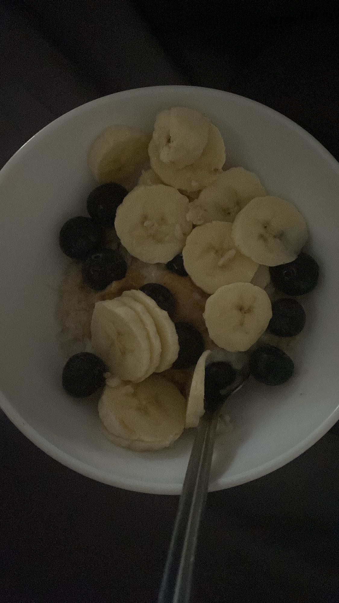 Porridge banane myrtilles