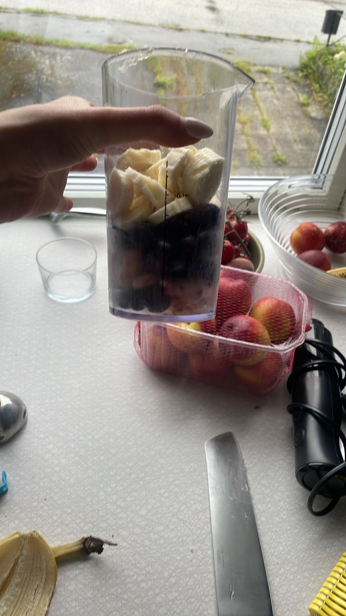 Bär- och banansmoothie