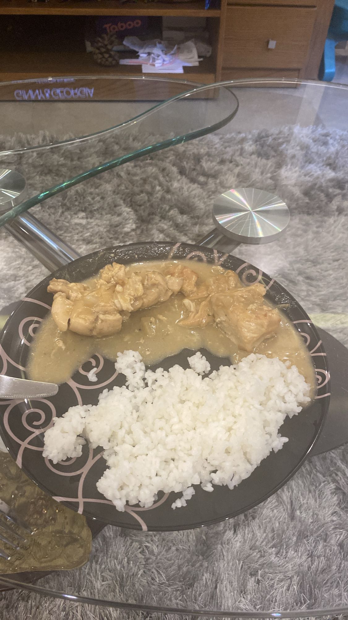 Chicken curry with rice