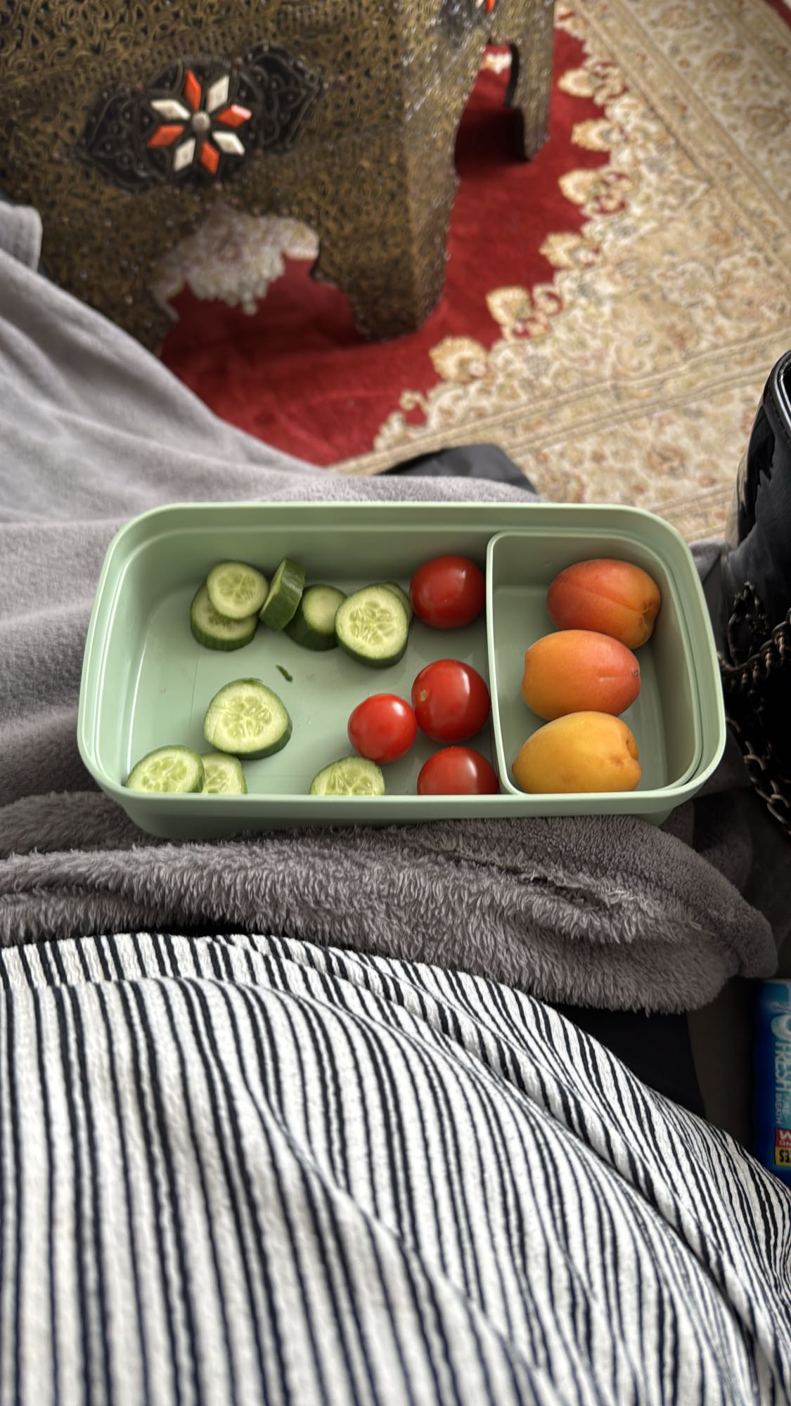 Komkommer en fruit snack