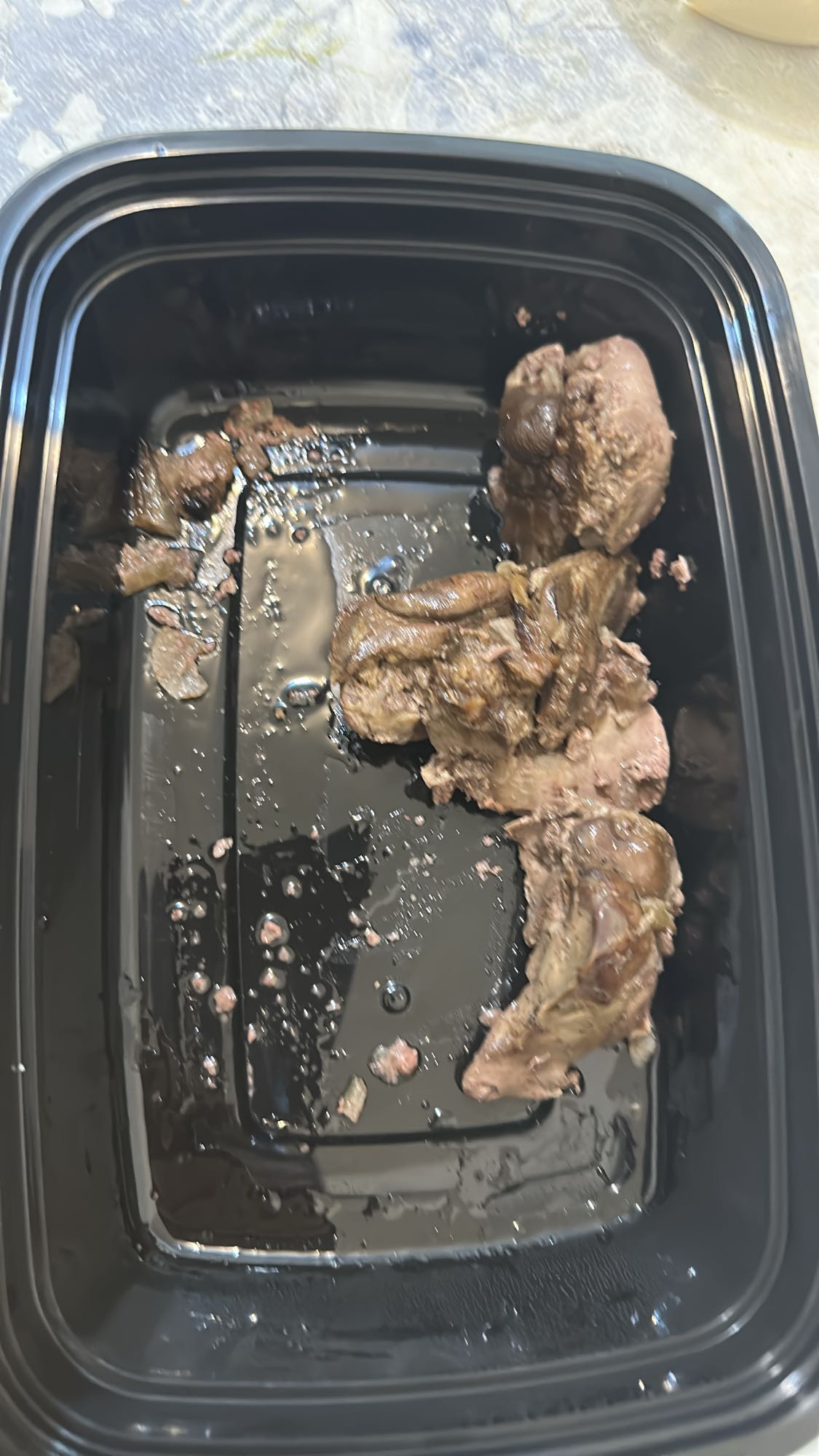 Cooked beef liver pieces