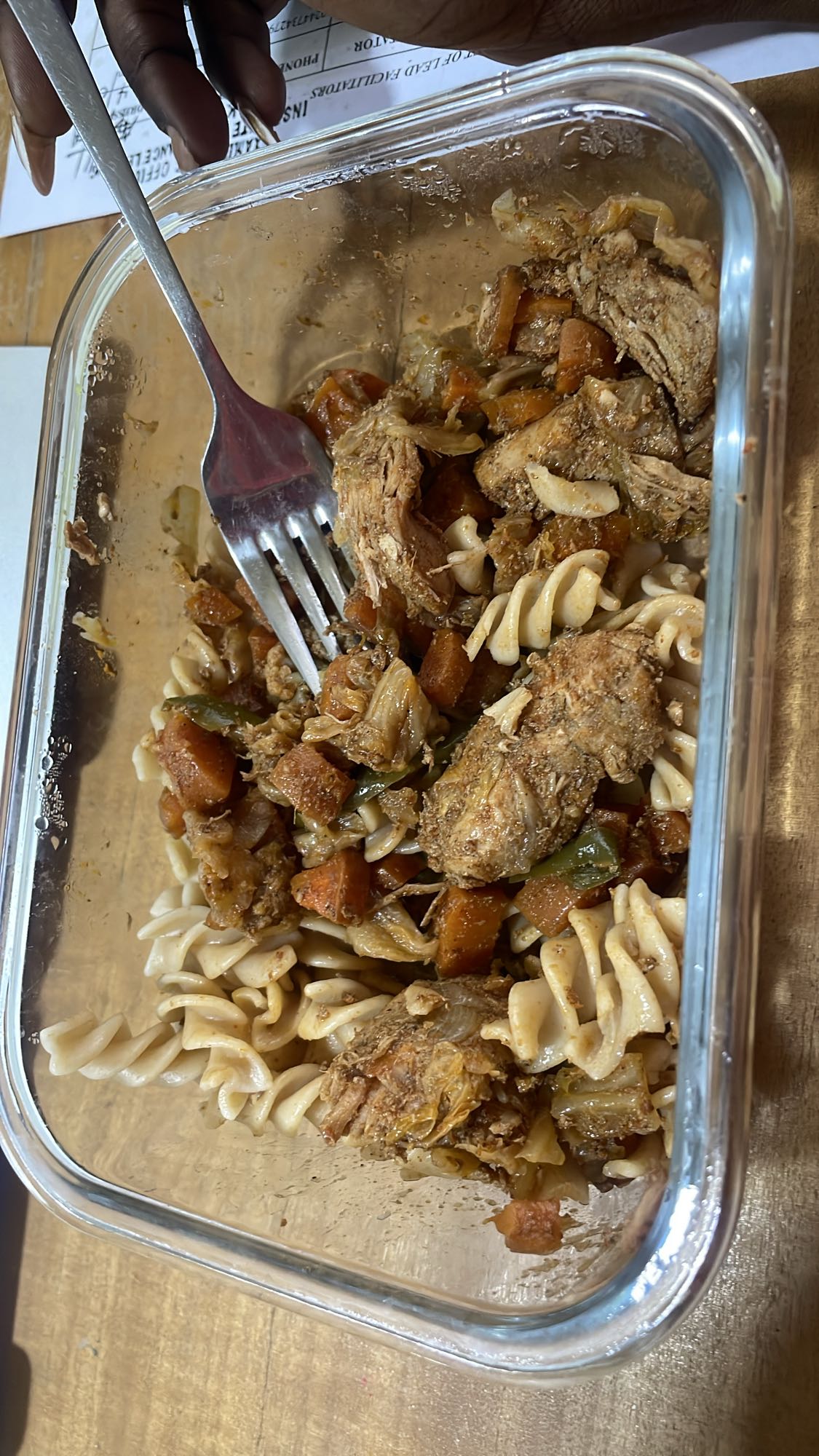 Chicken veggie pasta