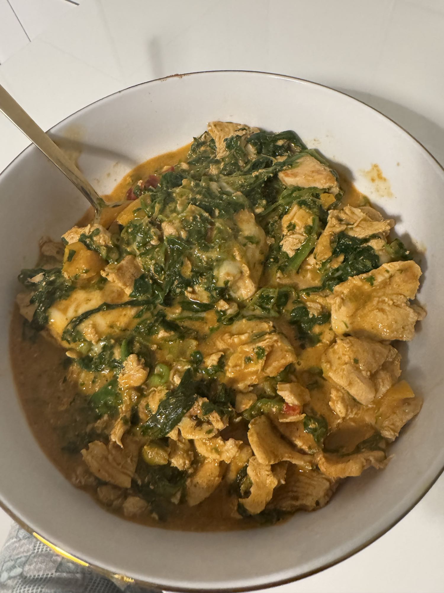 Hähnchen-Spinat-Eintopf