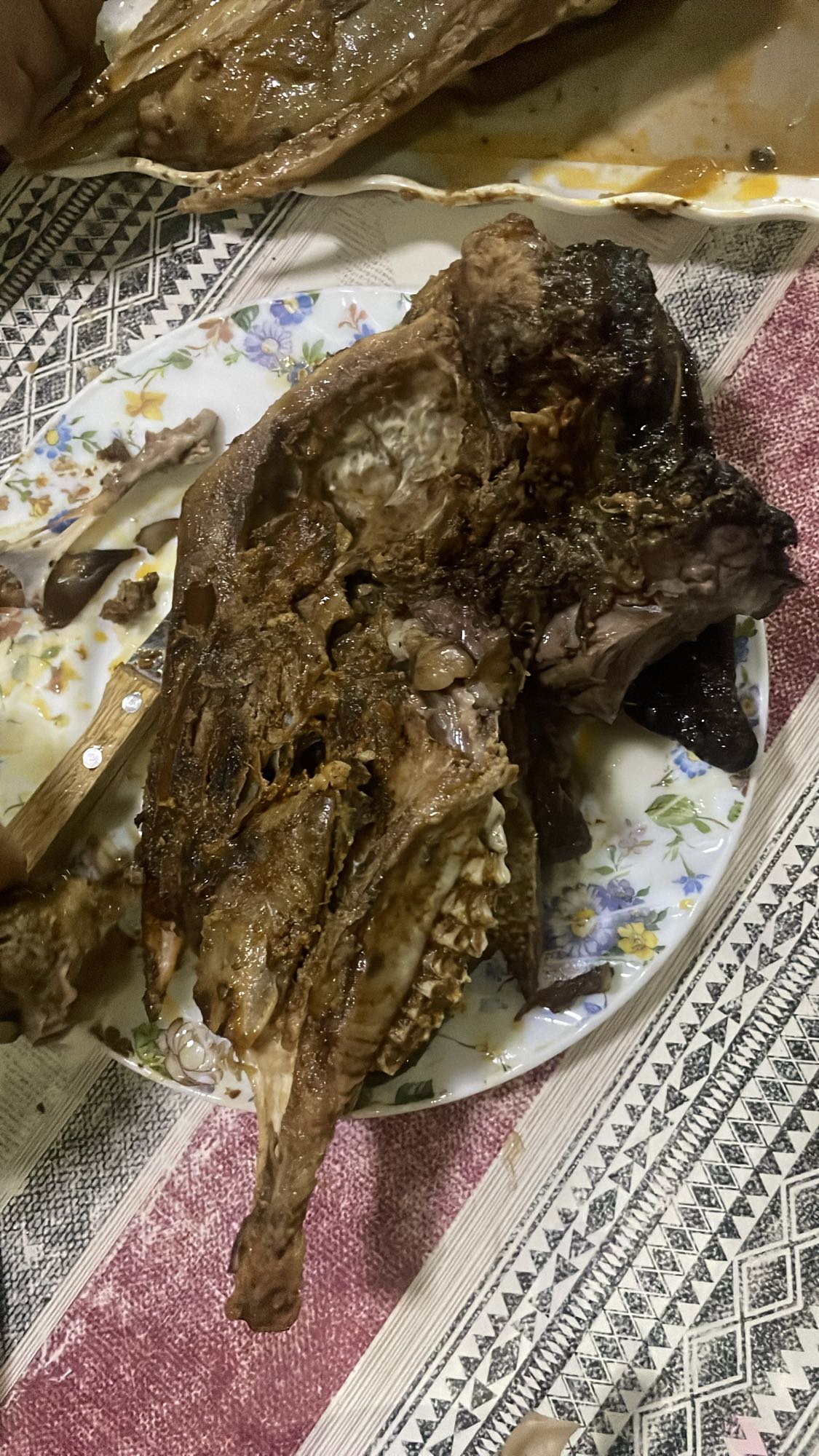 Tête de mouton rôtie