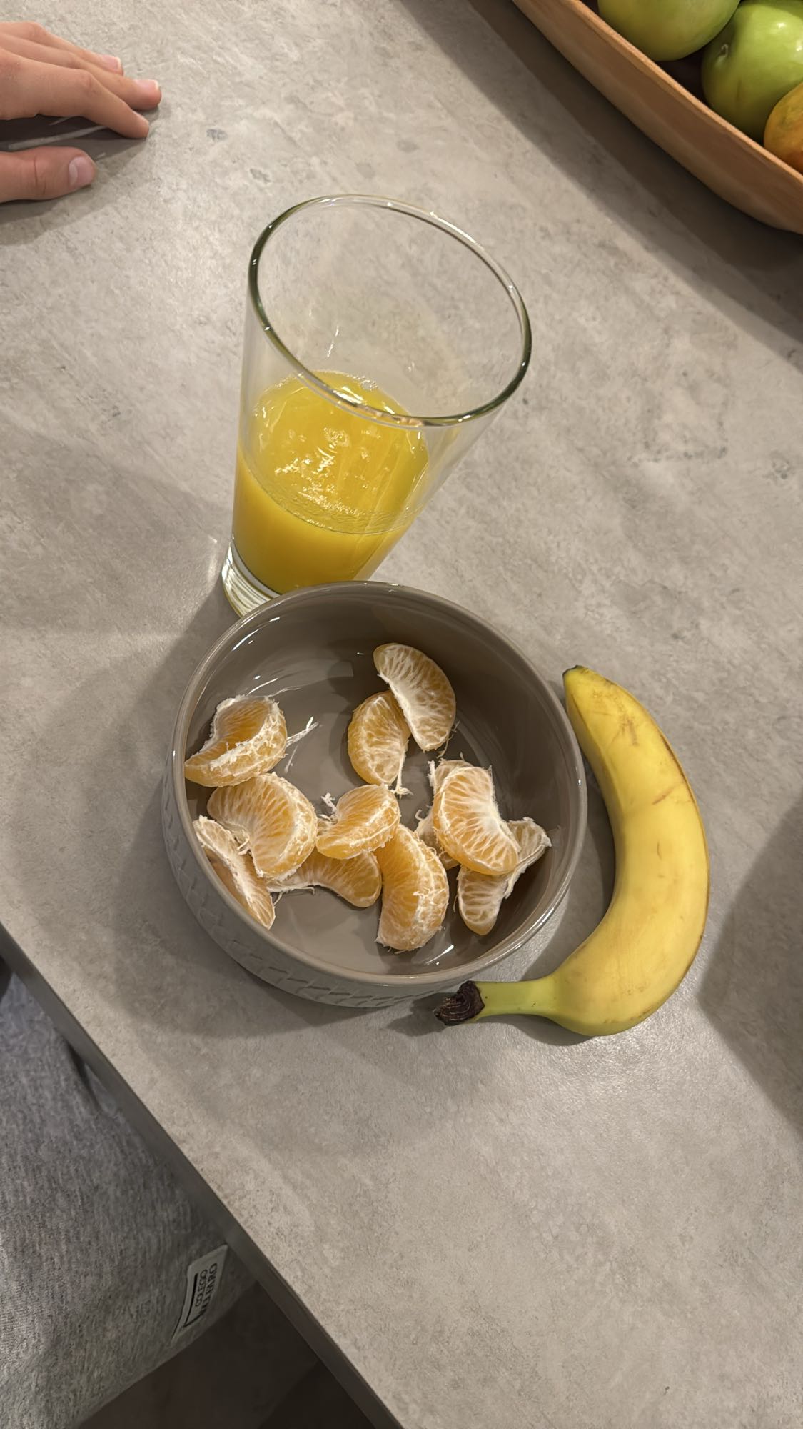 Desayuno de frutas y jugo