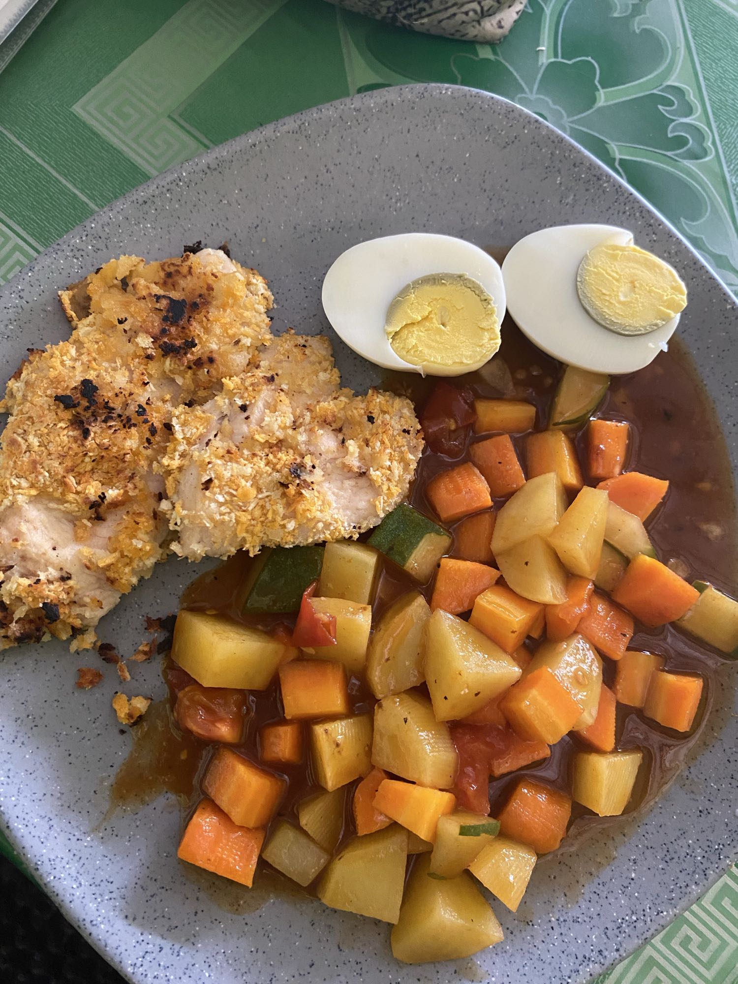 Chicken, Veggies & Egg Plate