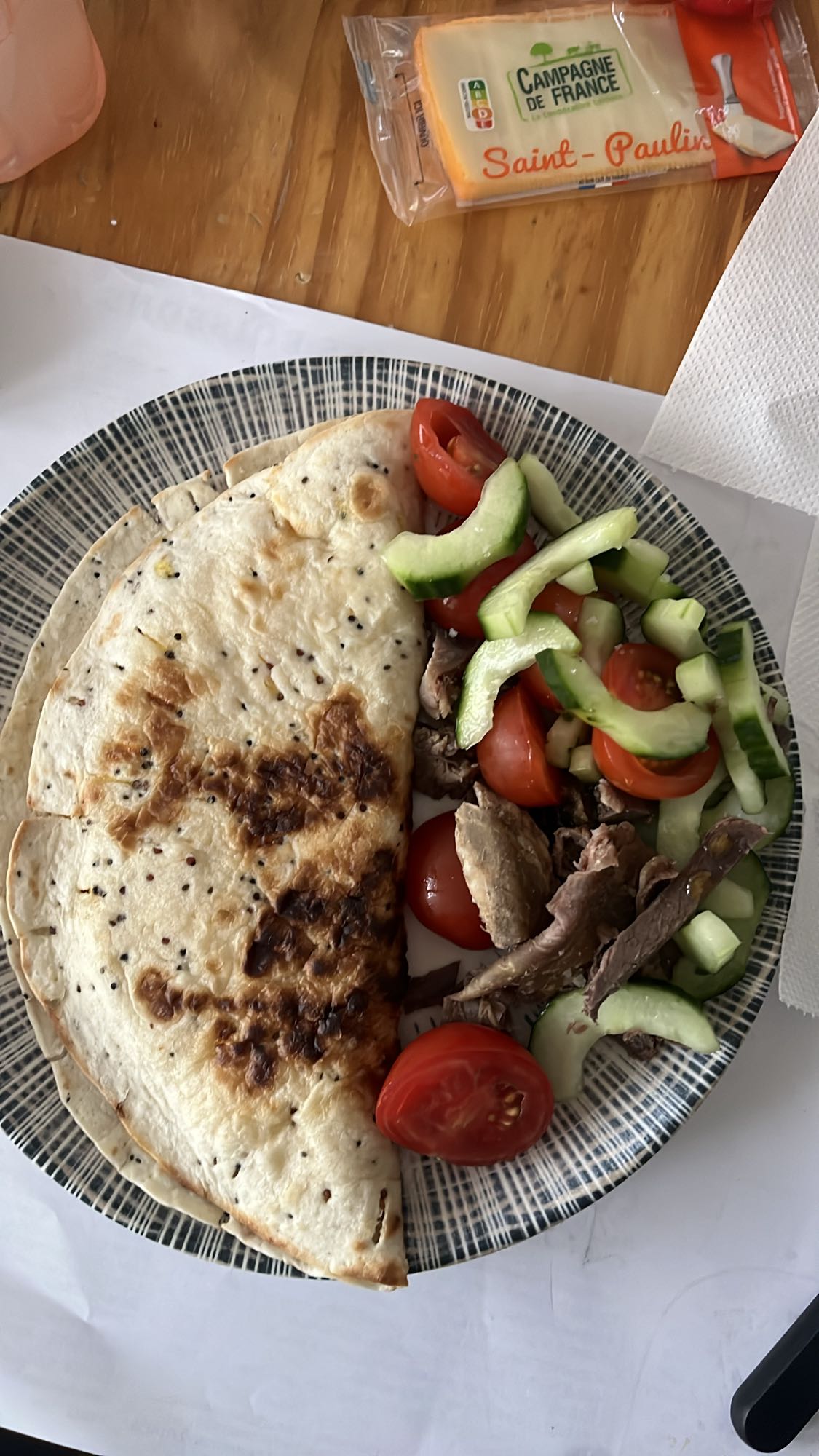 Wrap au bœuf et salade
