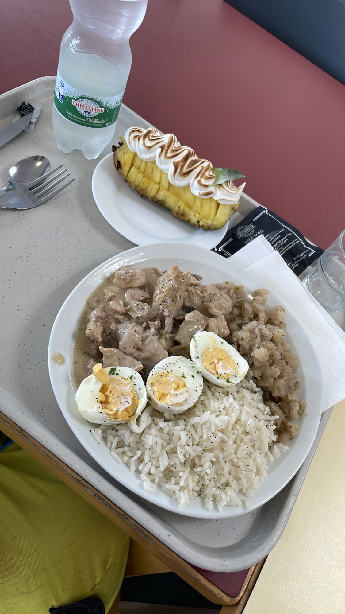 Poulet, riz et ananas