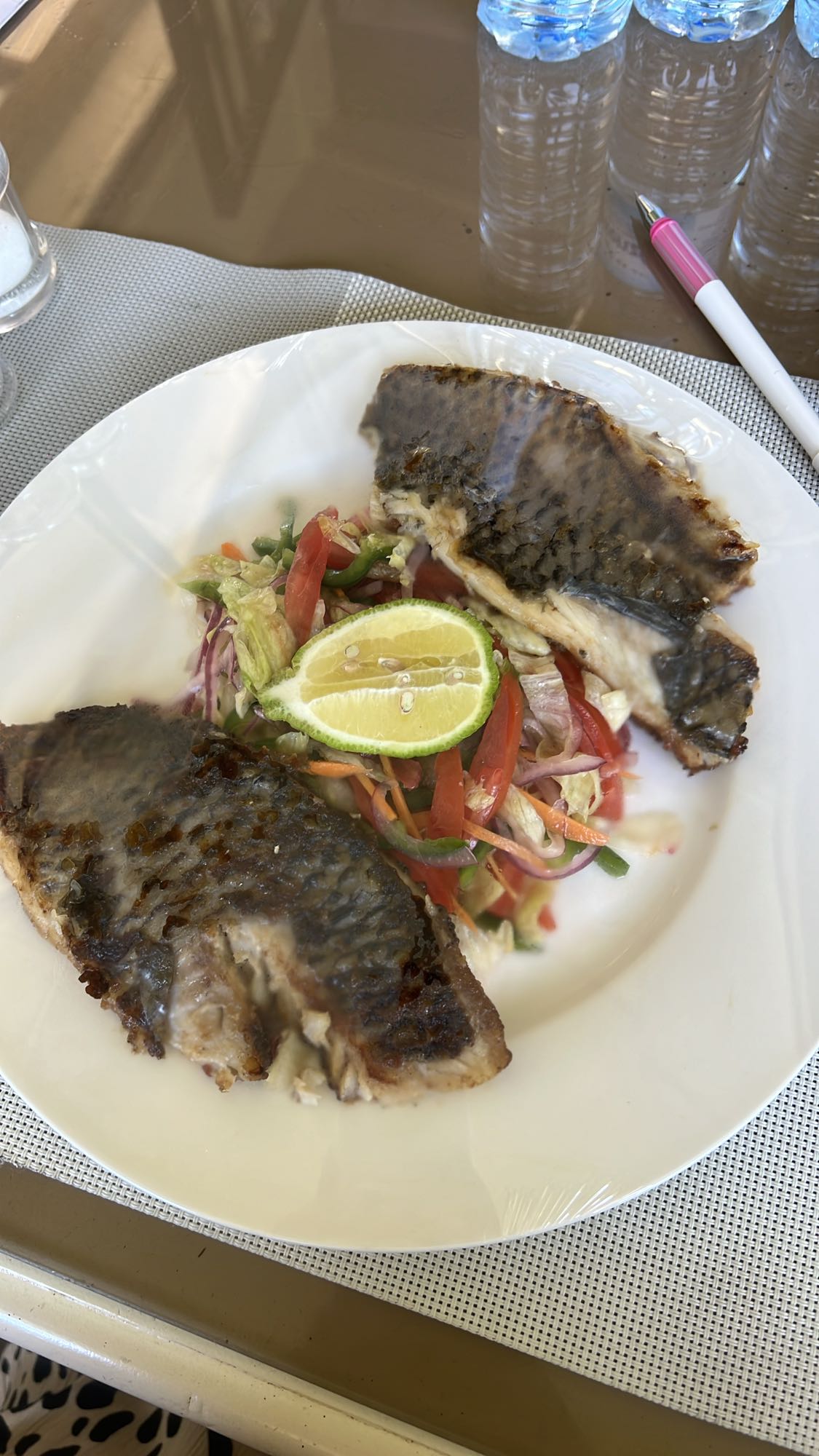 Grilled Fish with Salad