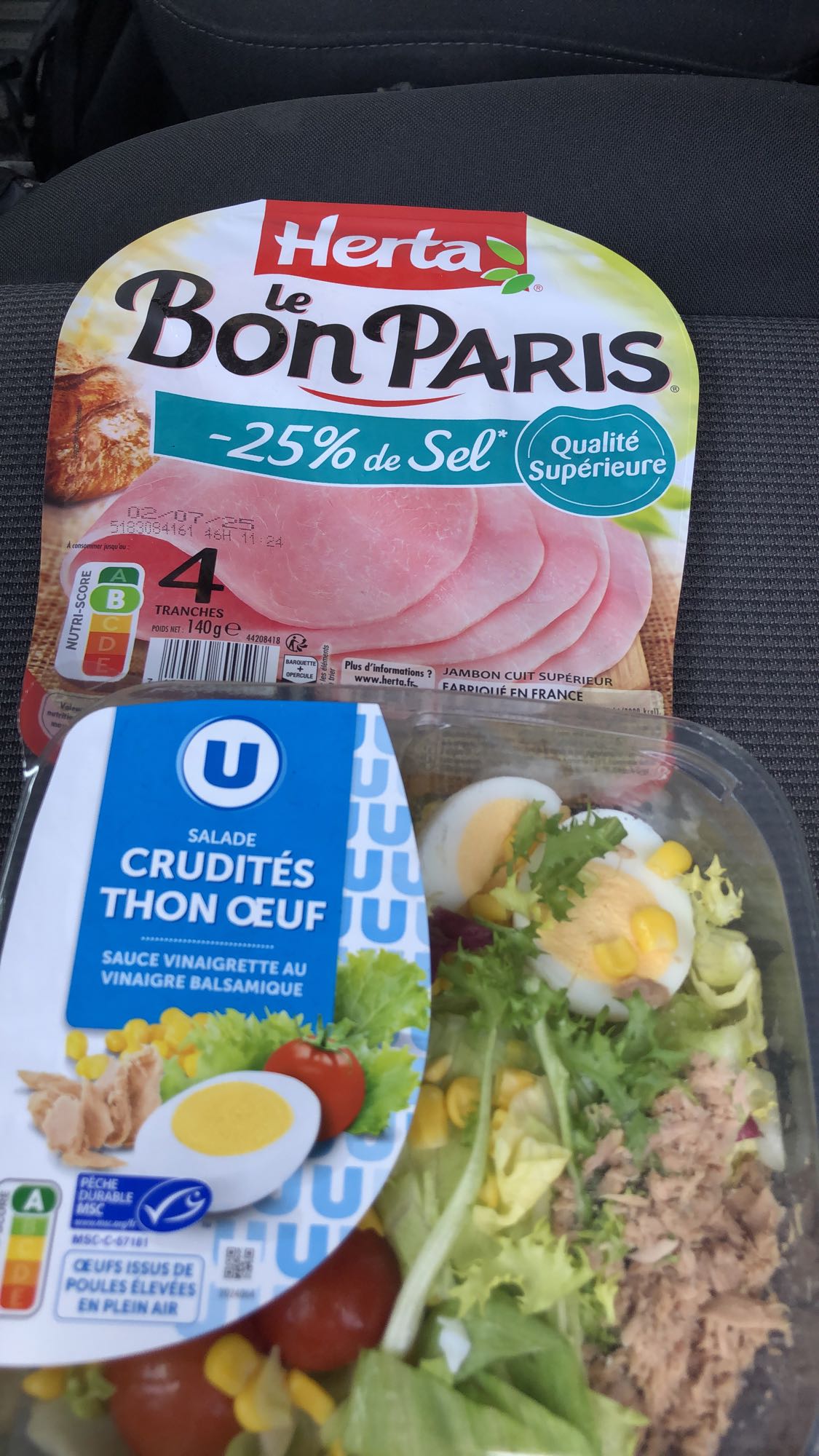 Salade thon œuf jambon