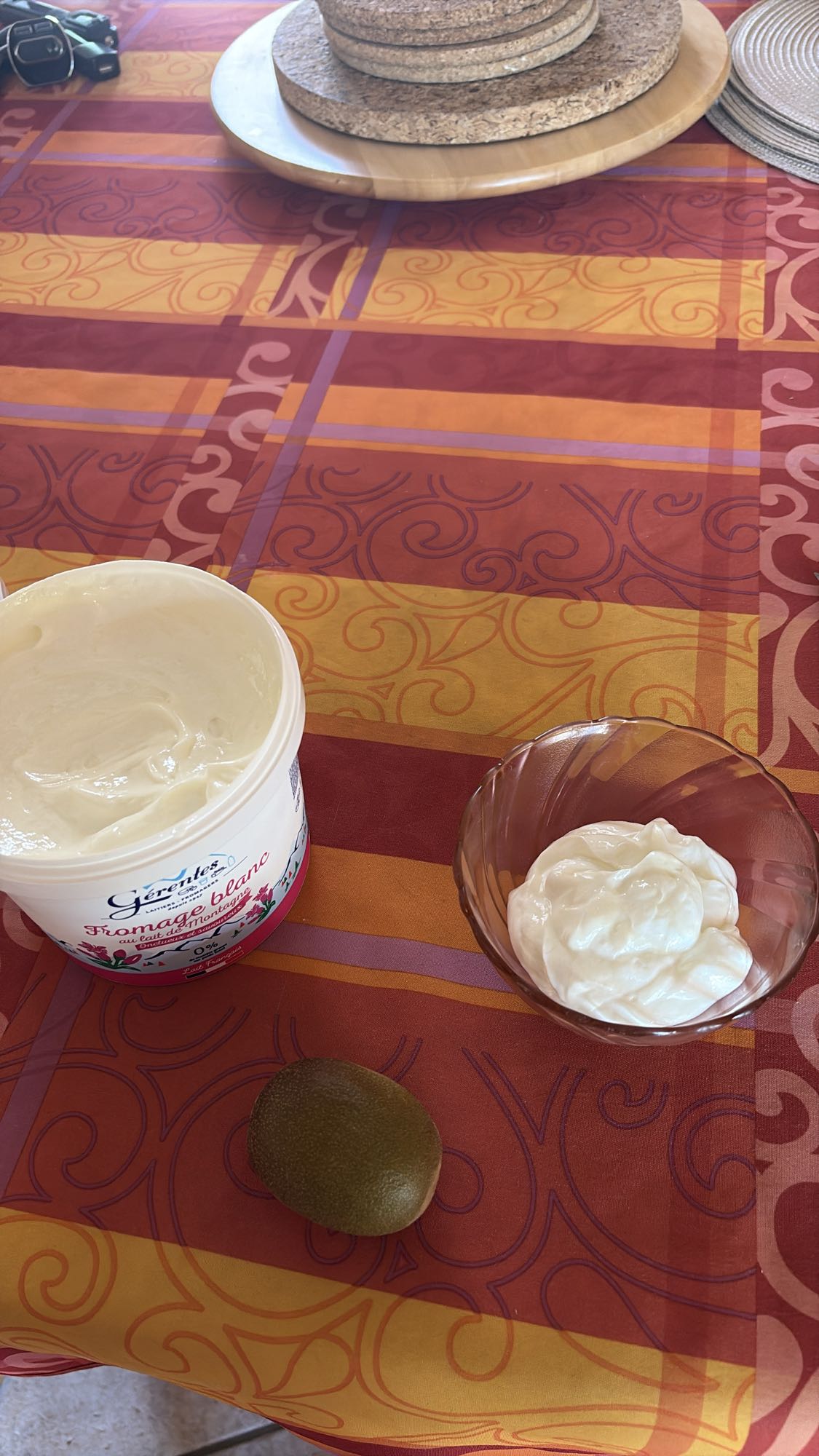 Fromage blanc et kiwi