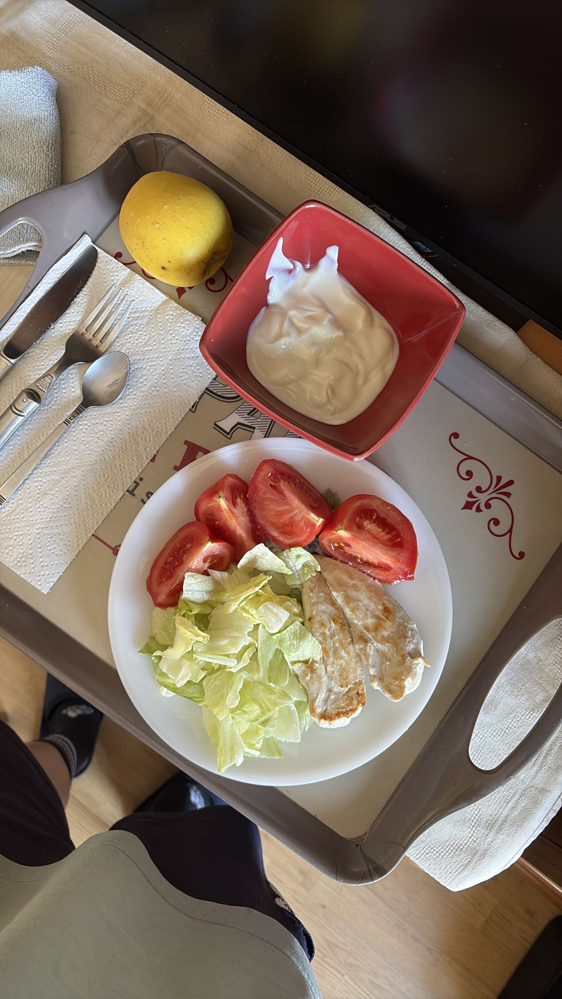 Poulet et légumes frais