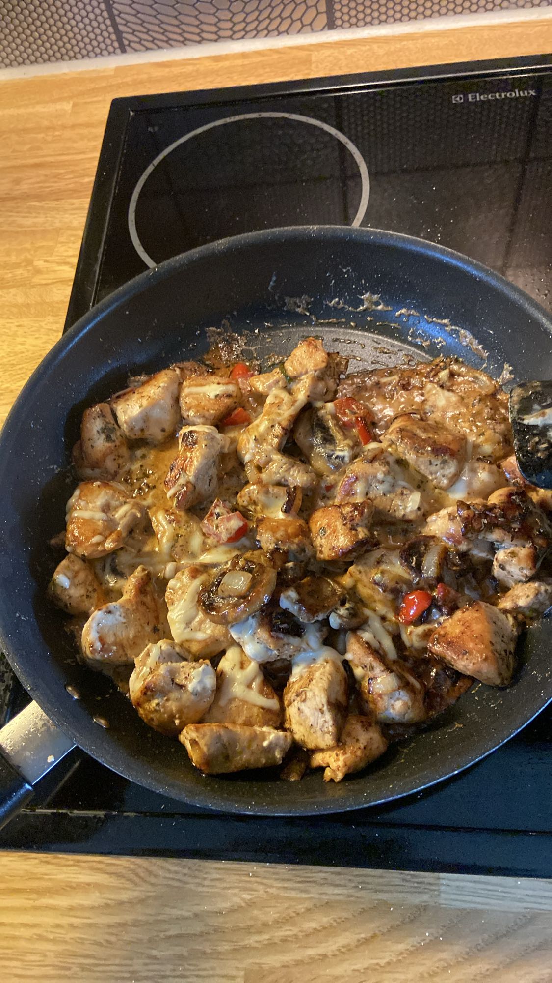 Kylling med sopp og ost