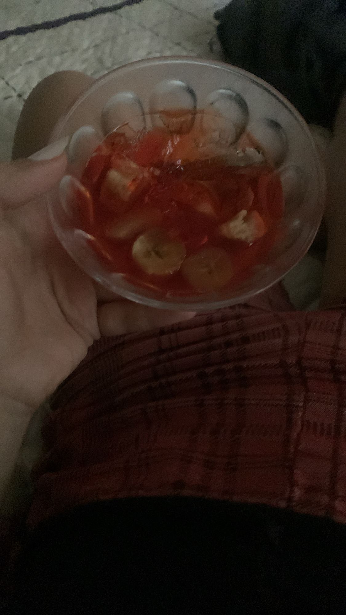 Banana jelly dessert