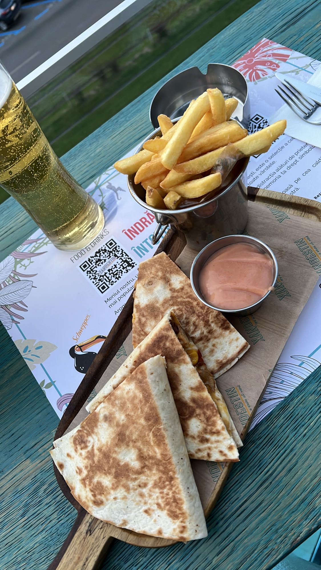 Quesadilla cu cartofi prăjiți