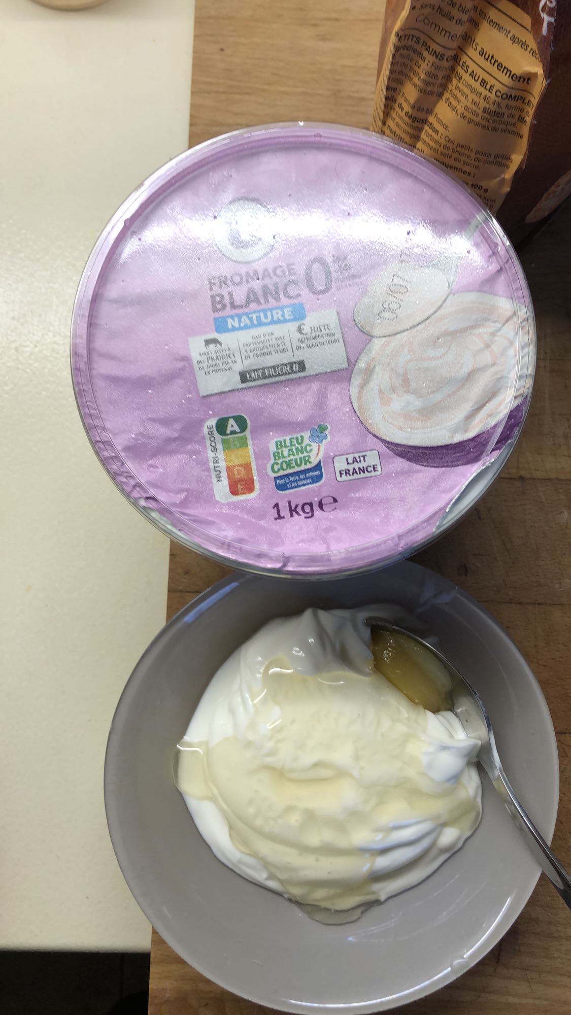 Fromage blanc et miel