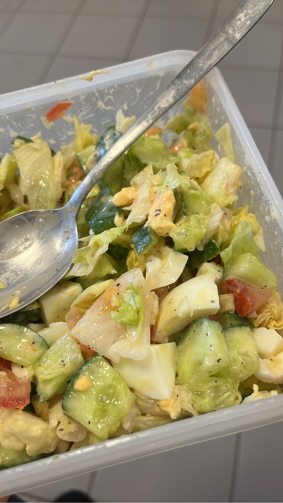 Eiersalade met groenten