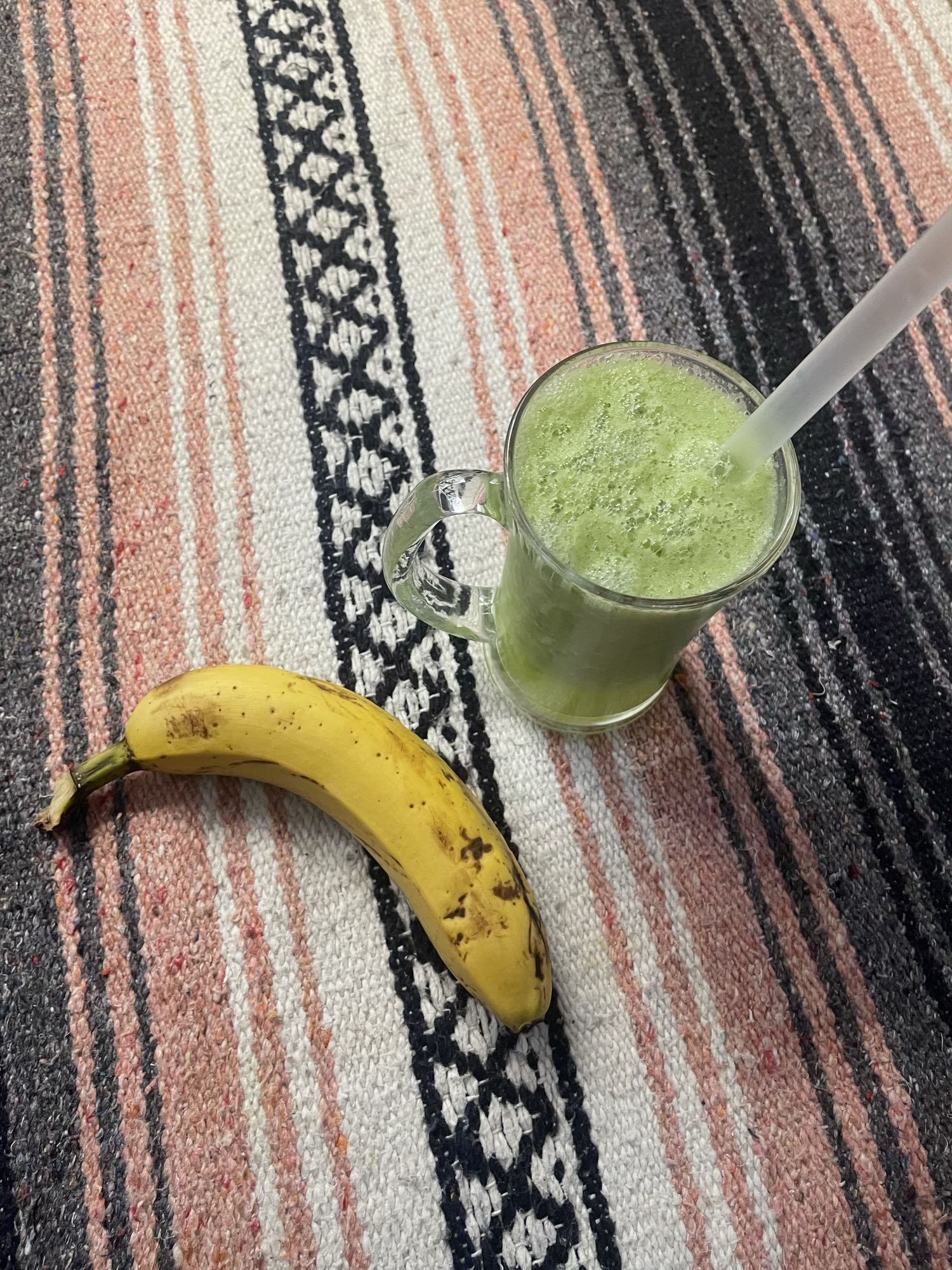 Batido verde y plátano