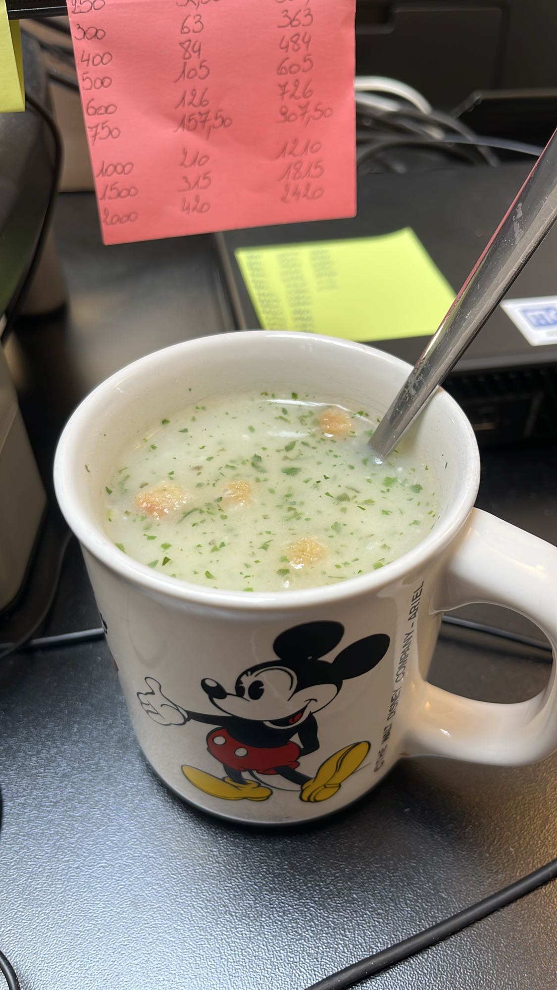 soupe crémeuse aux croûtons