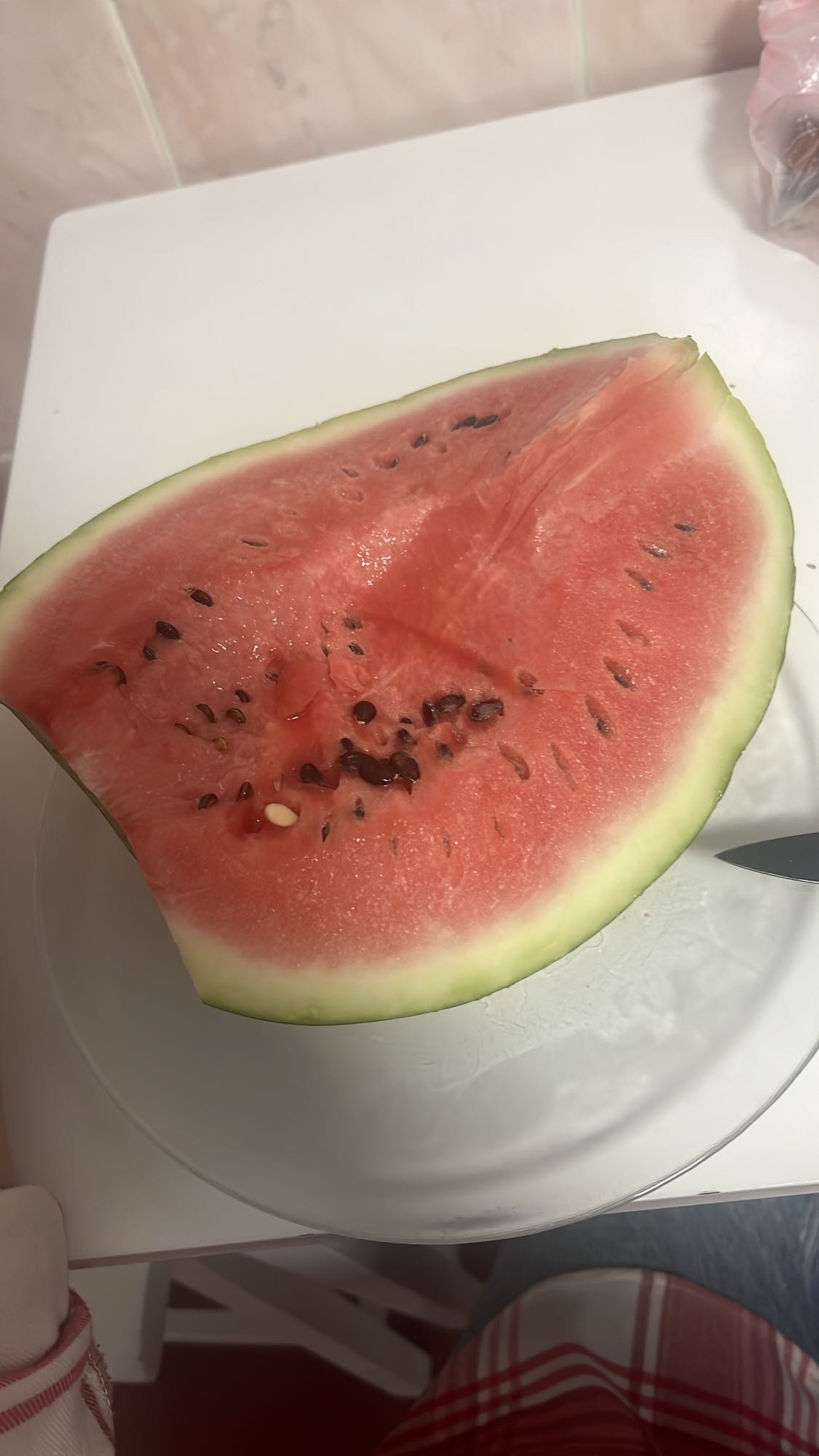 Felie de pepene roșu