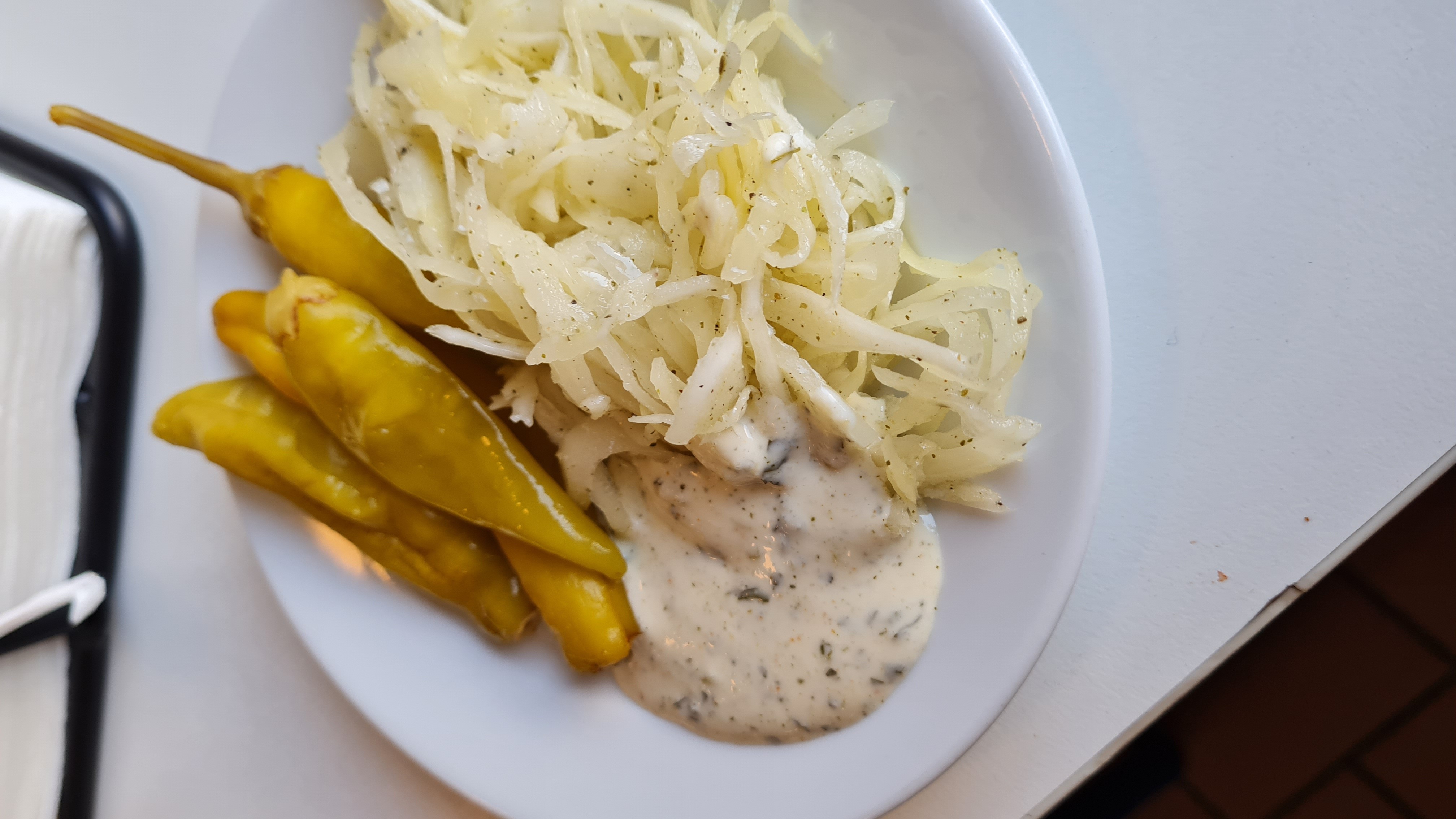 Cabbage salad & peppers