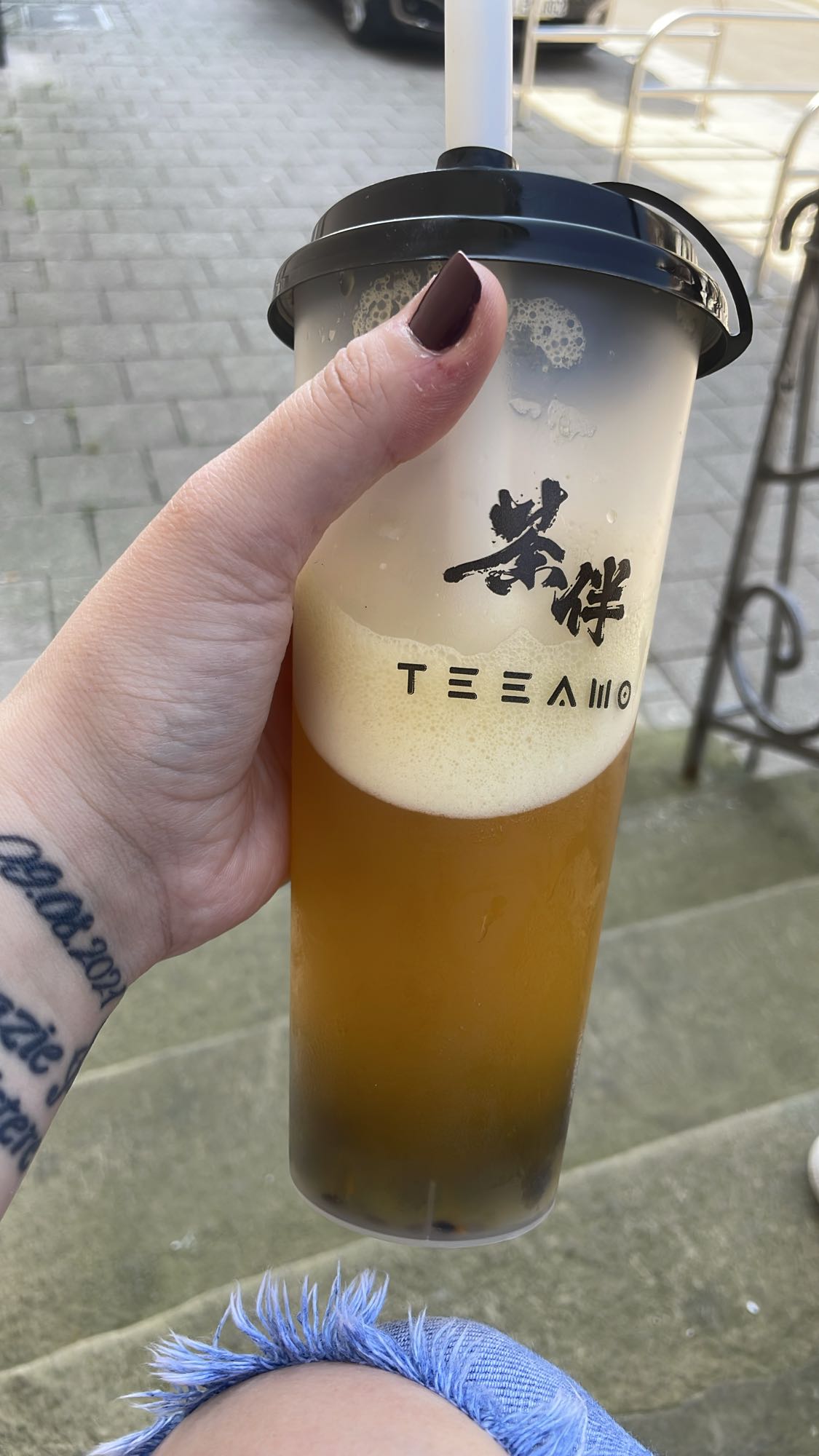 Bubble Tea mit Schaum