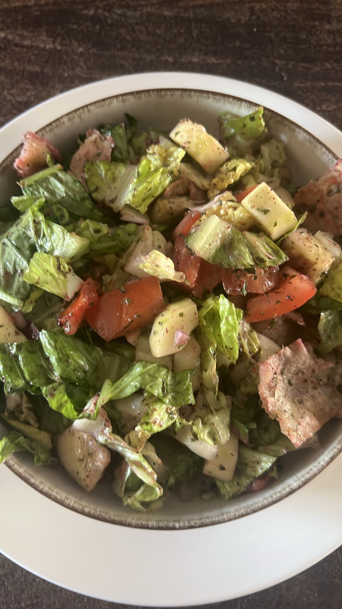 Groene salade met pita