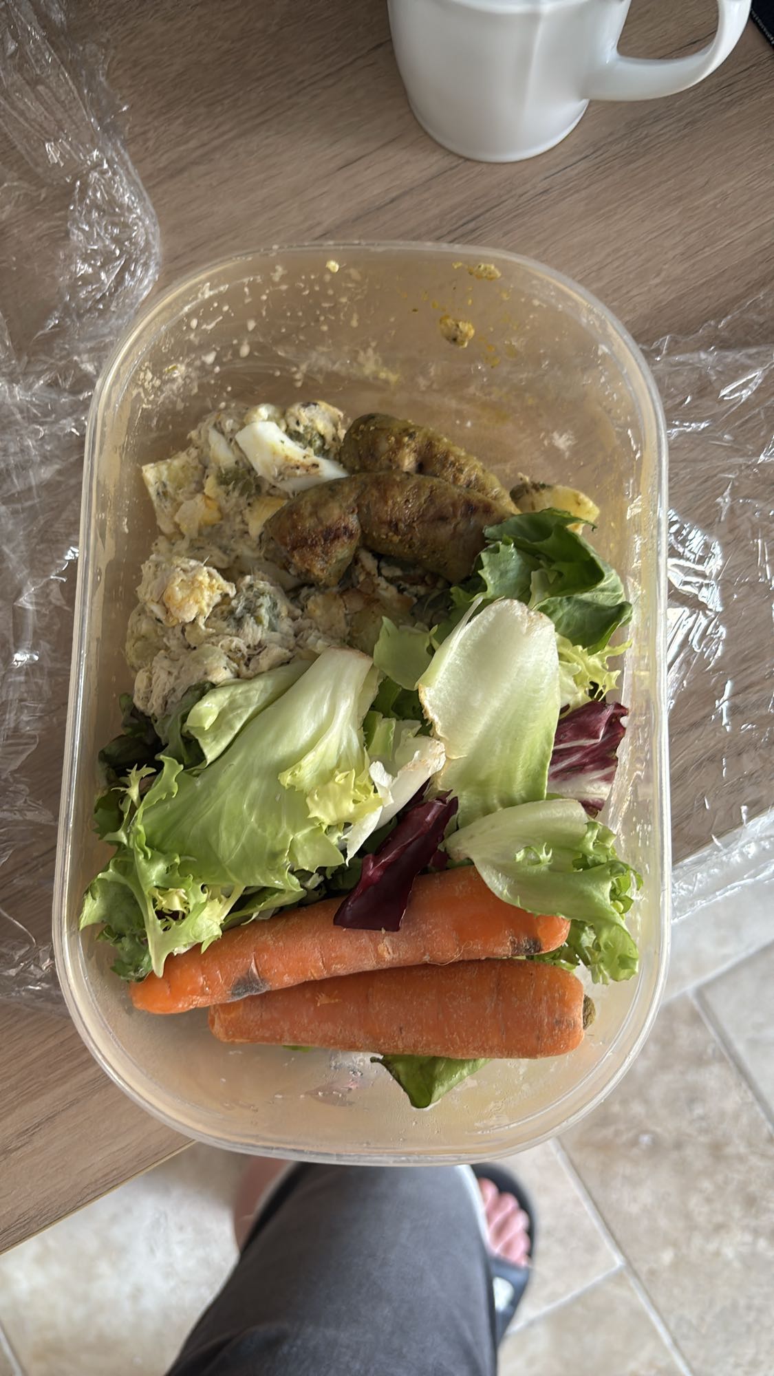 Salade poulet et légumes