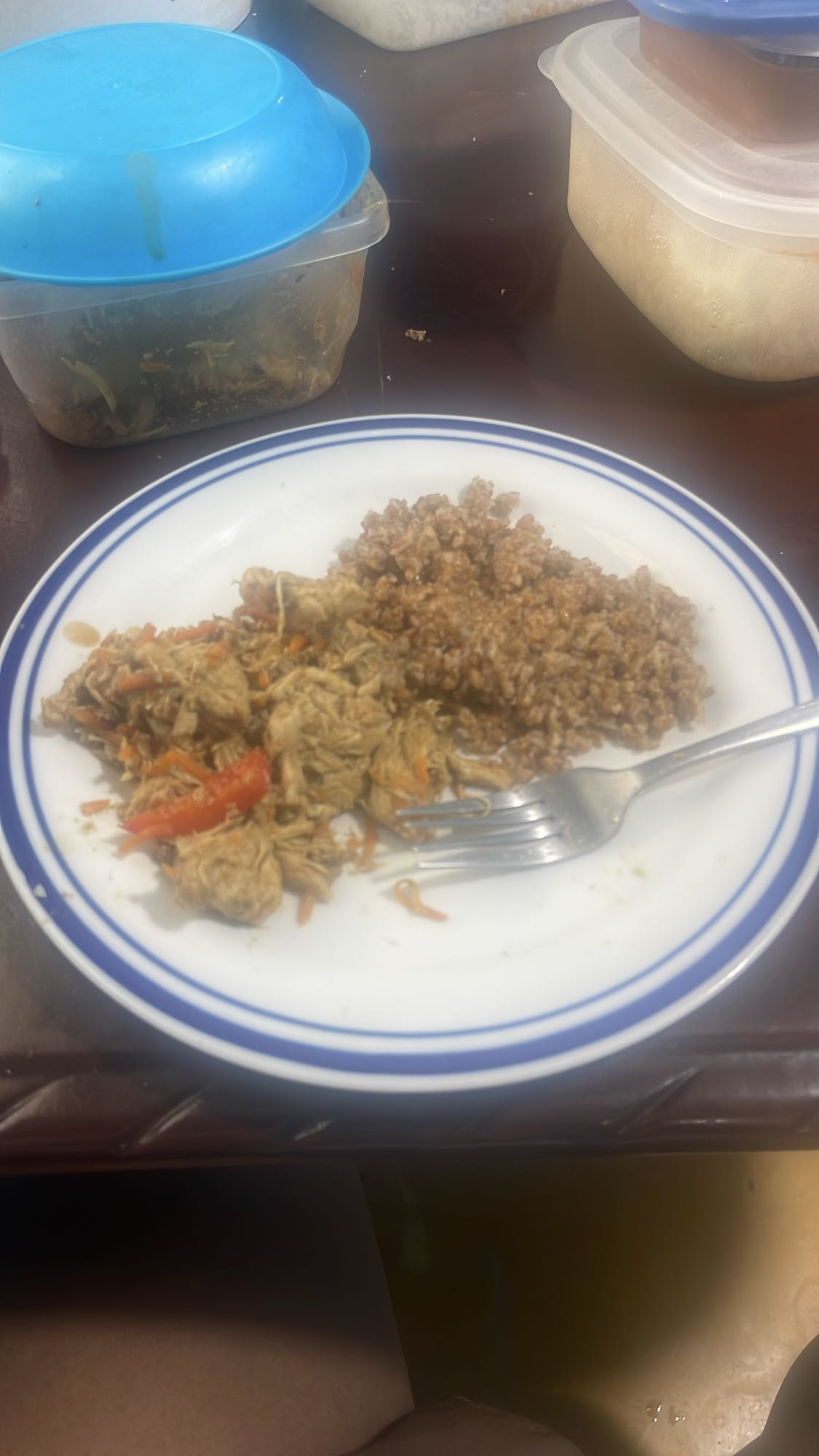 pollo con arroz integral