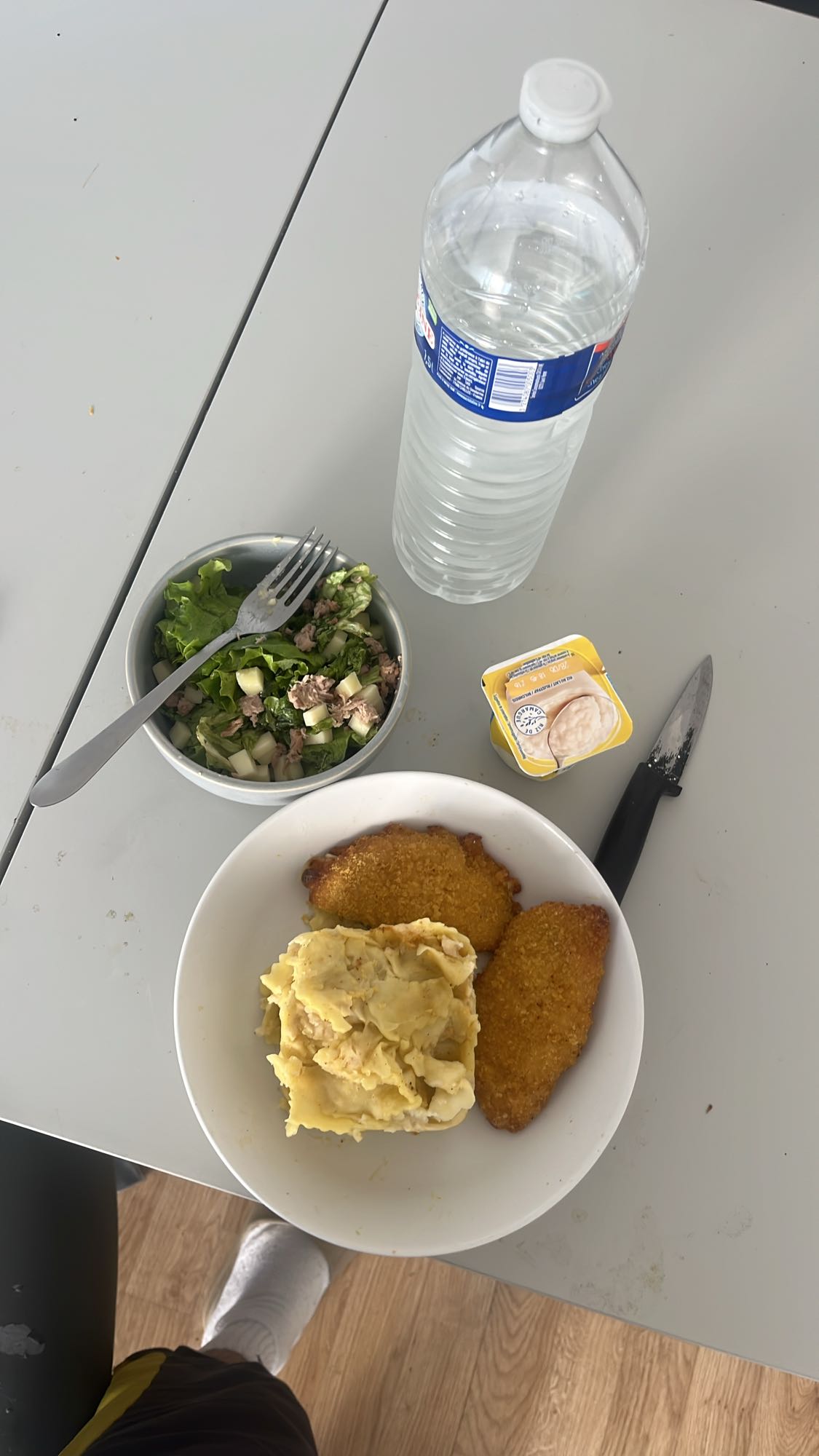 Lasagne et salade mixte