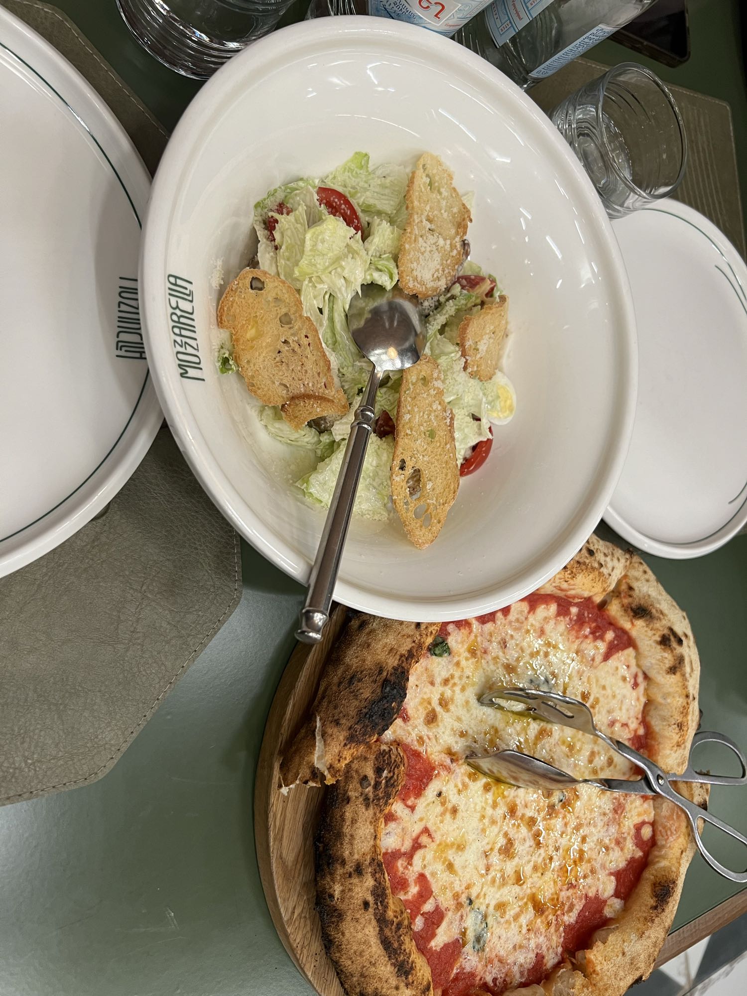 Pizza and Caesar Salad