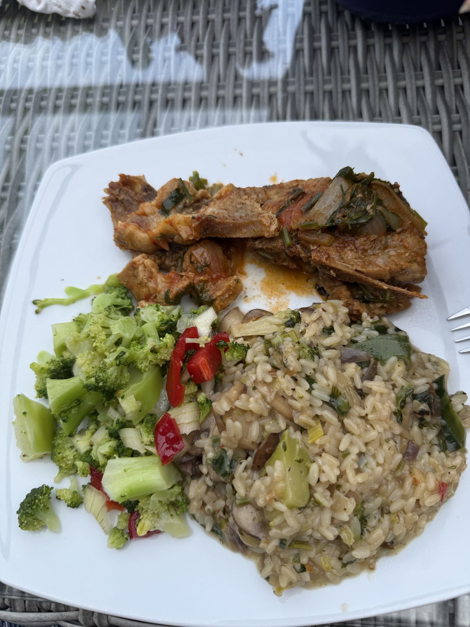 Rijst met groenten en vlees