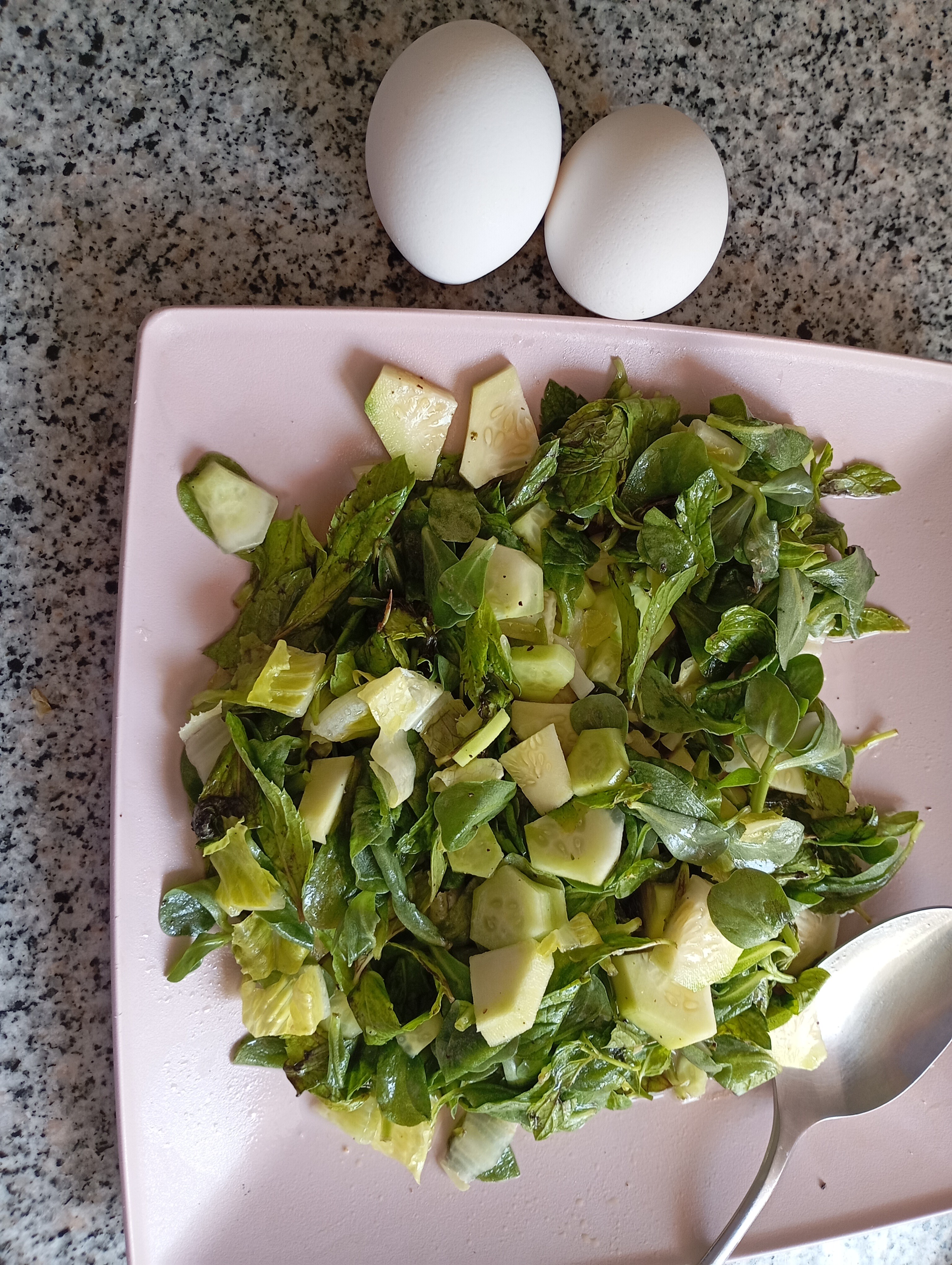 Eggs and Green Salad