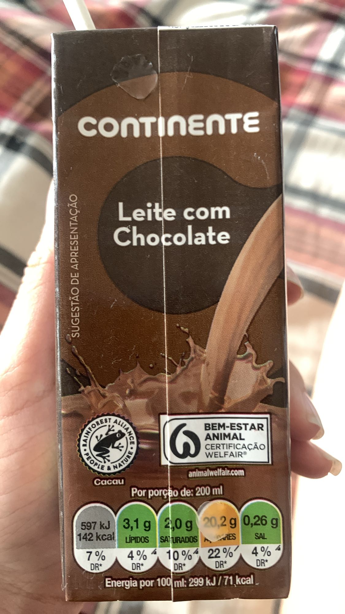 Leite com chocolate