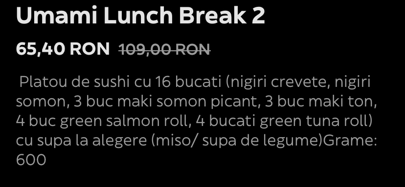 Platou sushi & supa la alegere