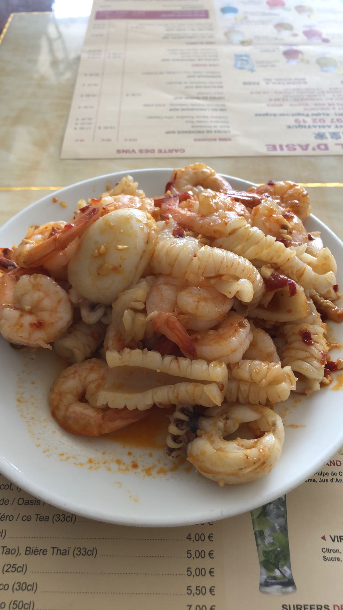 Fruits de mer épicés