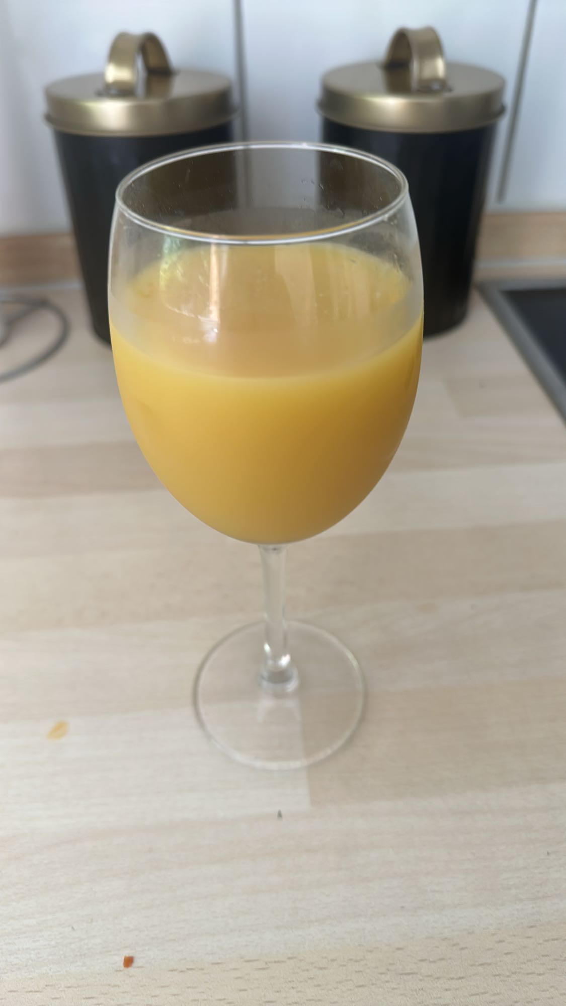 Orangensaft Glas