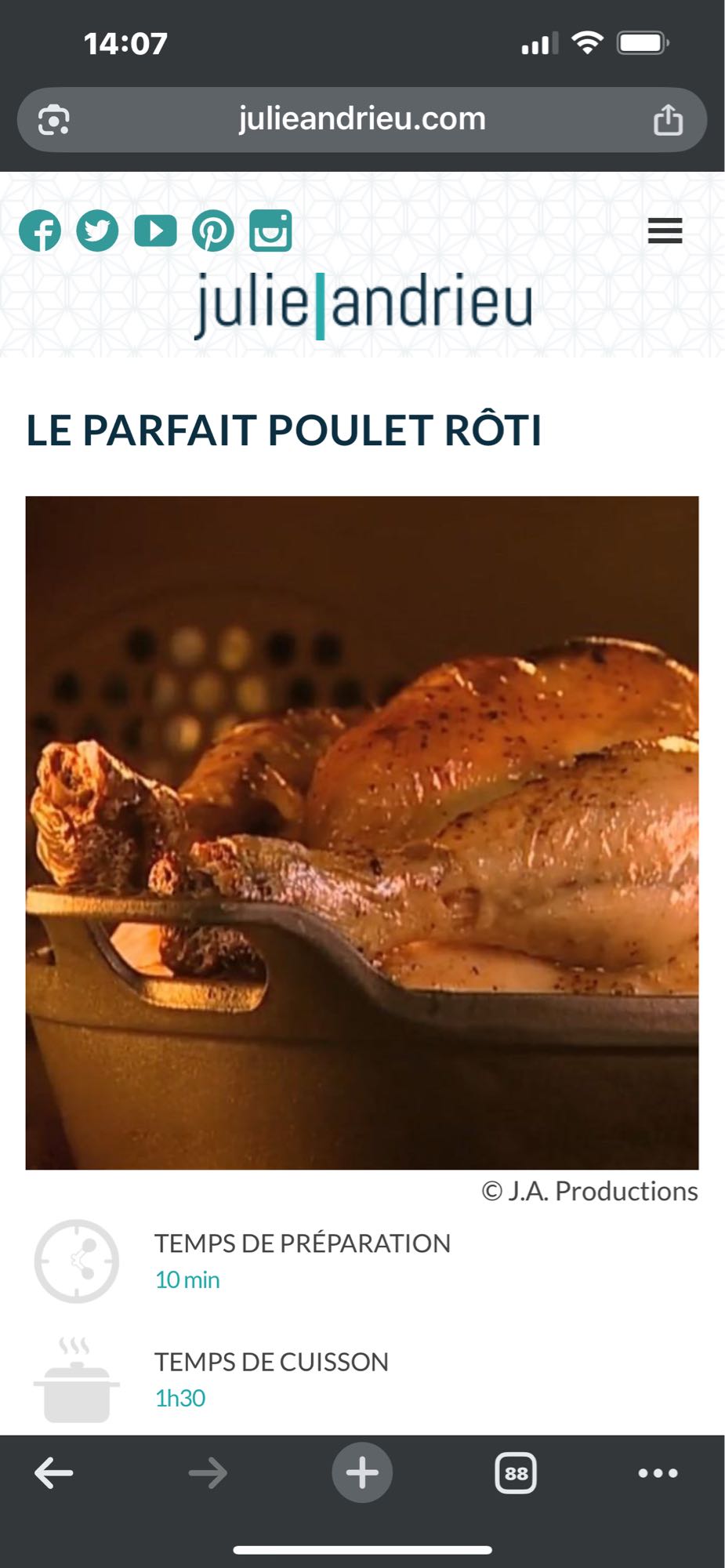 Poulet rôti classique